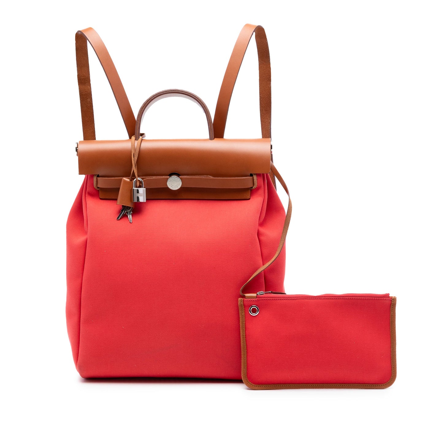 Hermès Toile Herbag A Dos Zip Retourne Backpack