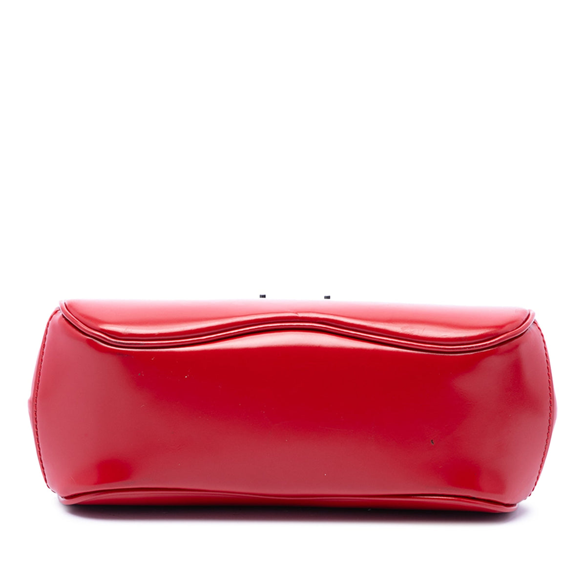 Gucci Mini Polished Calfskin Bamboo Lady Lock Top Handle Bag — Red