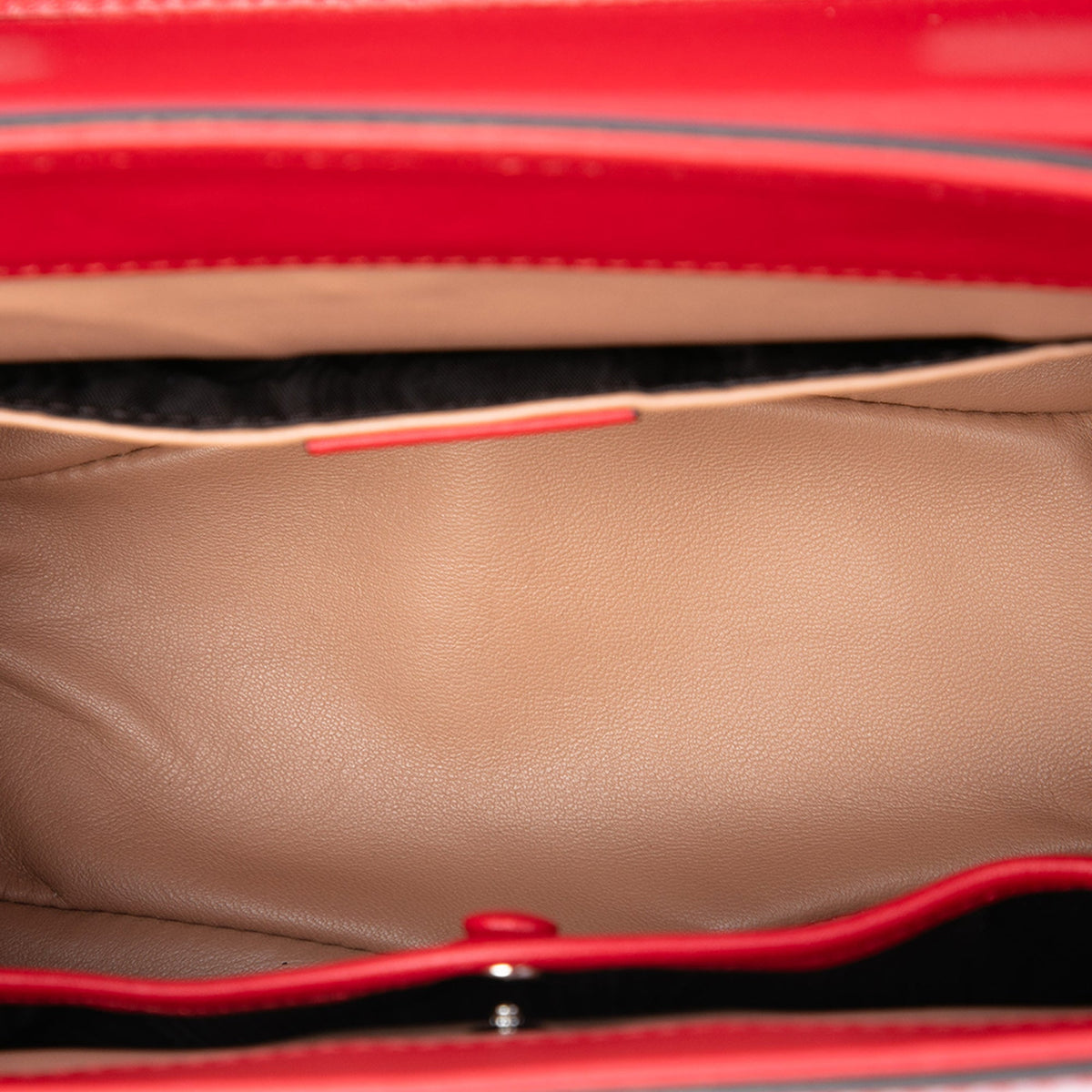 Gucci Mini Polished Calfskin Bamboo Lady Lock Top Handle Bag — Red