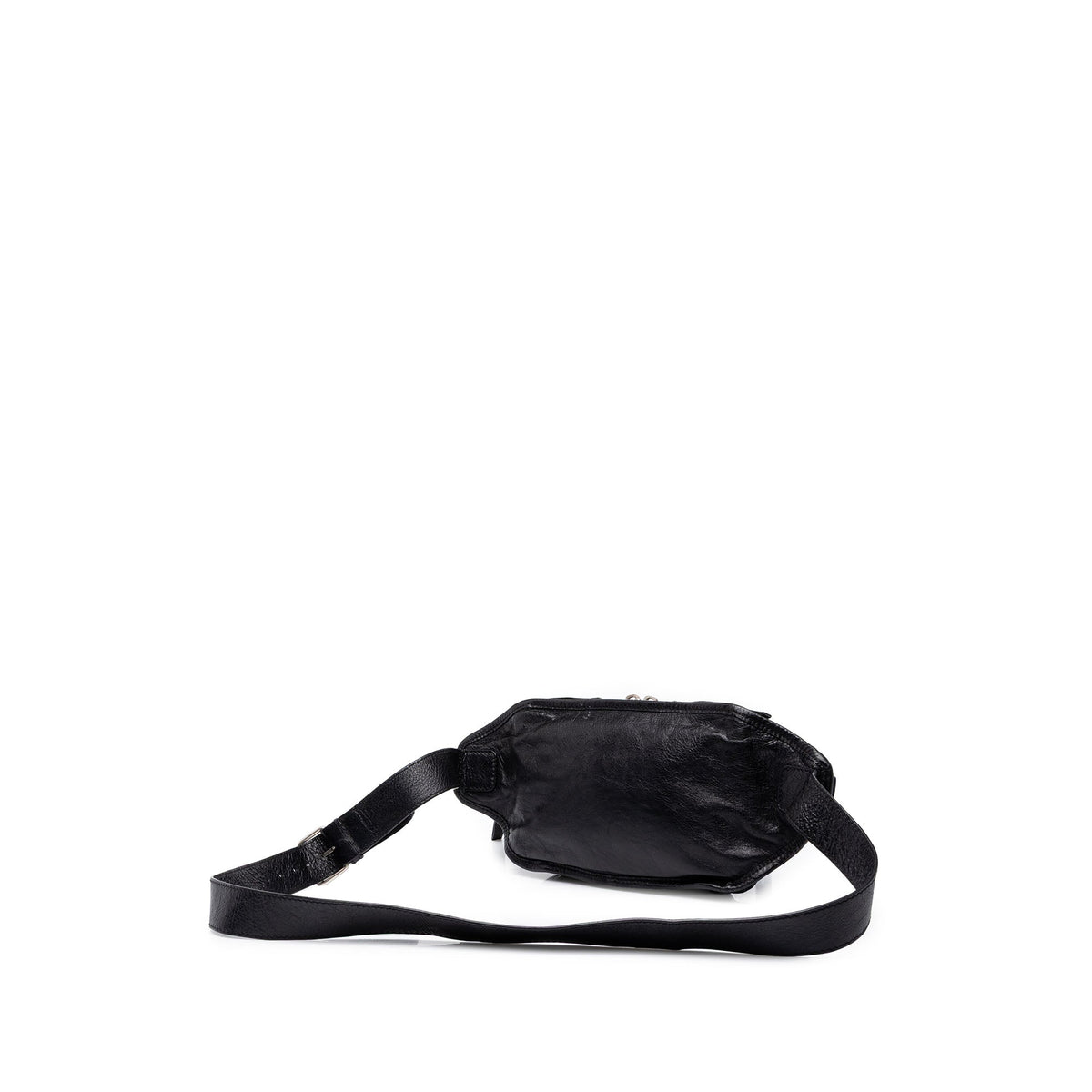 Balenciaga Lambskin Motocross Classic Neo Lift Belt Bag — Black