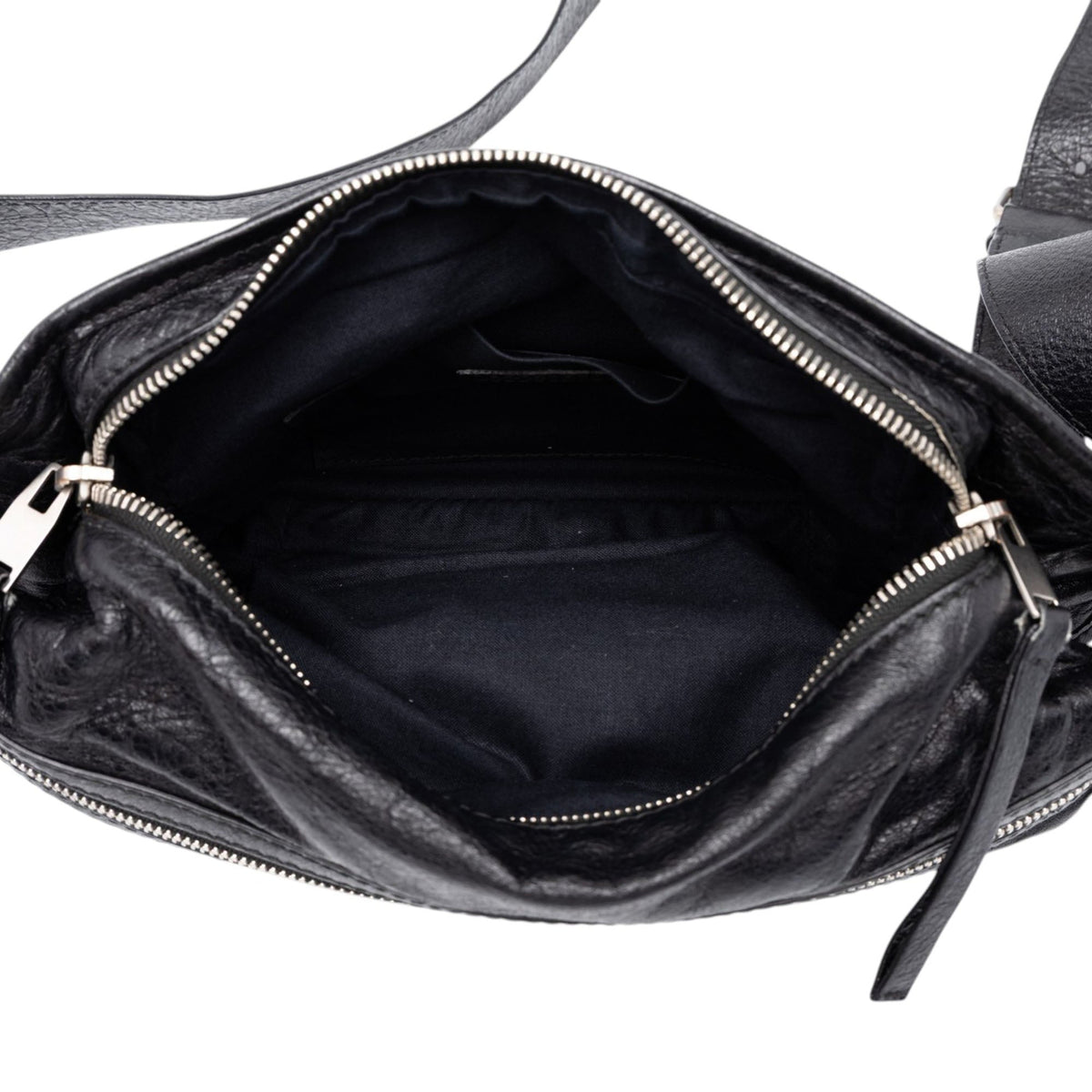 Balenciaga Lambskin Motocross Classic Neo Lift Belt Bag — Black