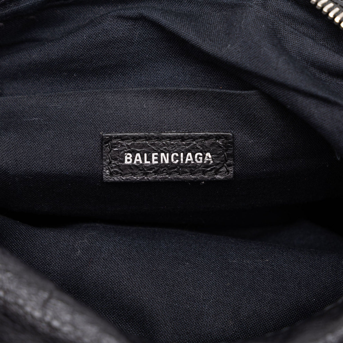 Balenciaga Lambskin Motocross Classic Neo Lift Belt Bag — Black