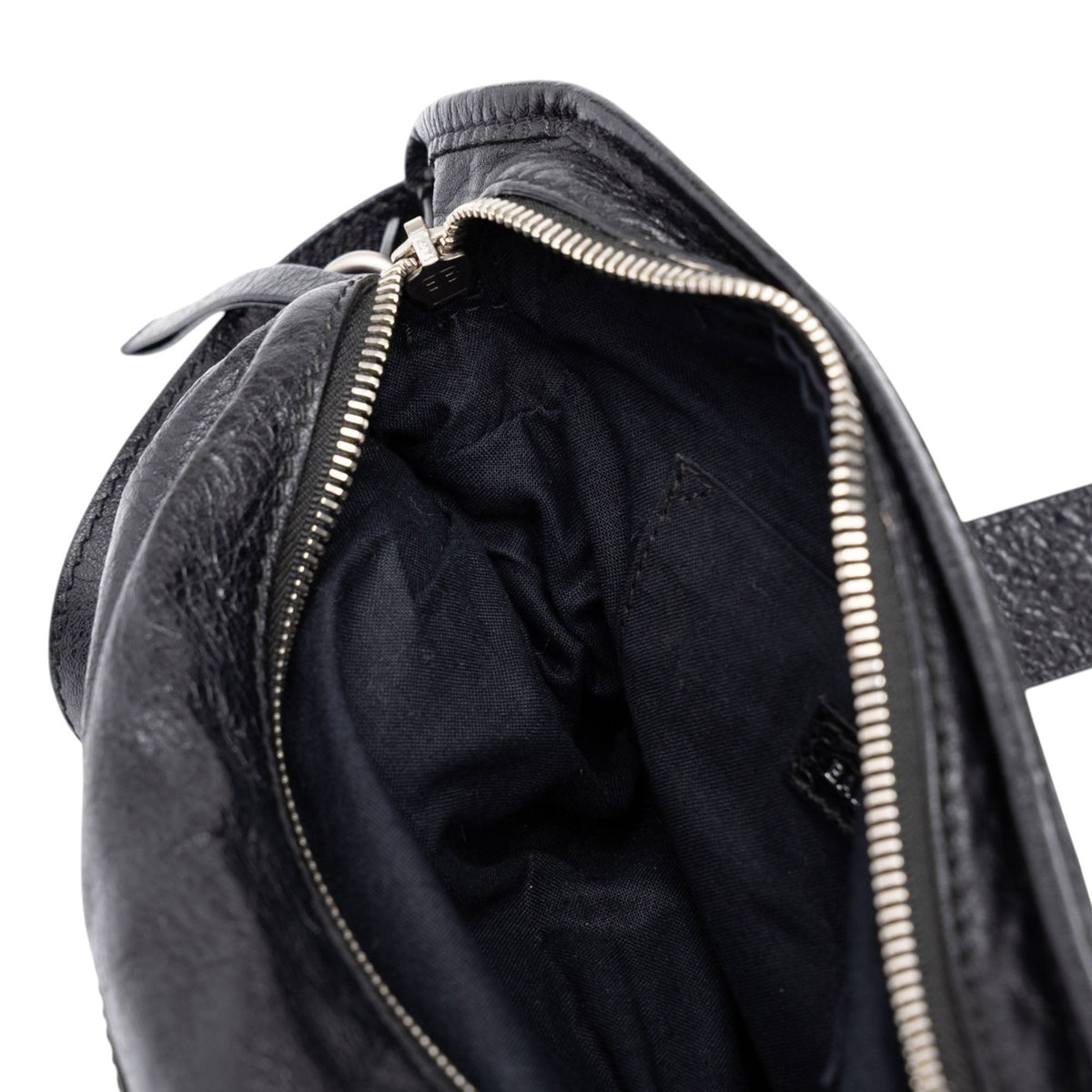Balenciaga Lambskin Motocross Classic Neo Lift Belt Bag — Black