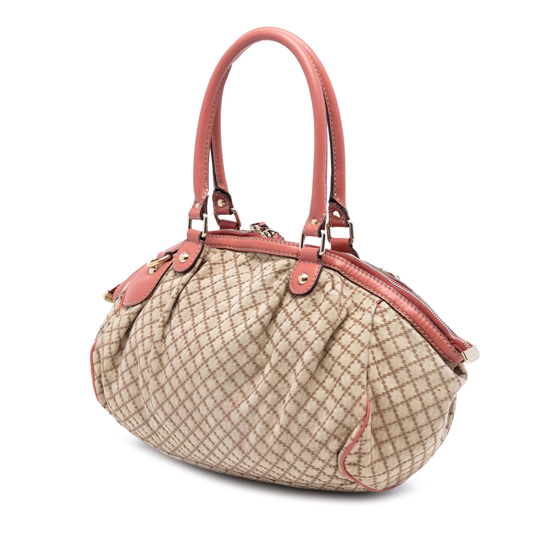 Gucci Diamante Canvas Sukey Satchel