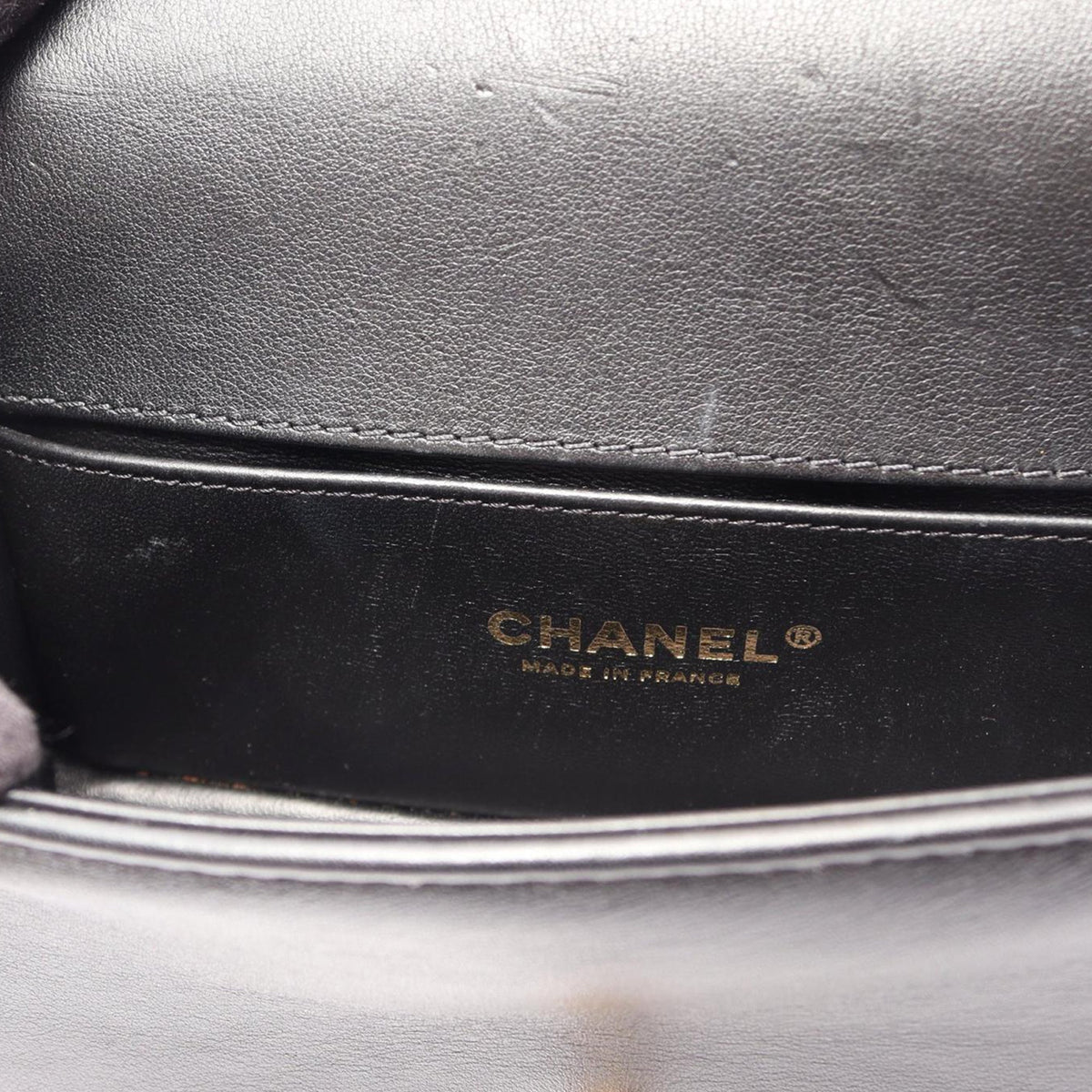 Chanel Small Quilted Lambskin Chain Around Boy Top Handle Flap