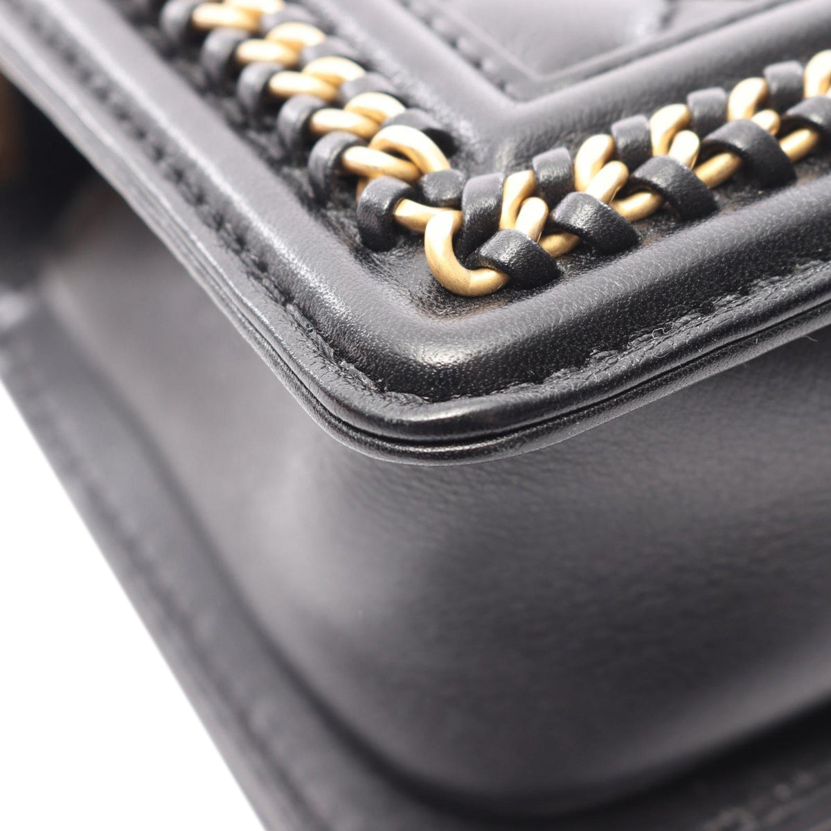 Chanel Small Quilted Lambskin Chain Around Boy Top Handle Flap