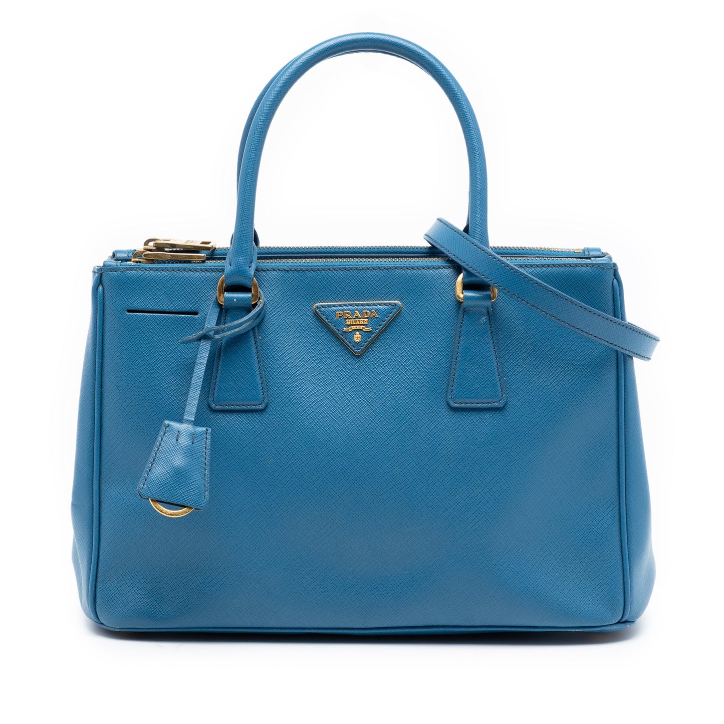 Prada Small Saffiano Lux Galleria Double Zip Satchel