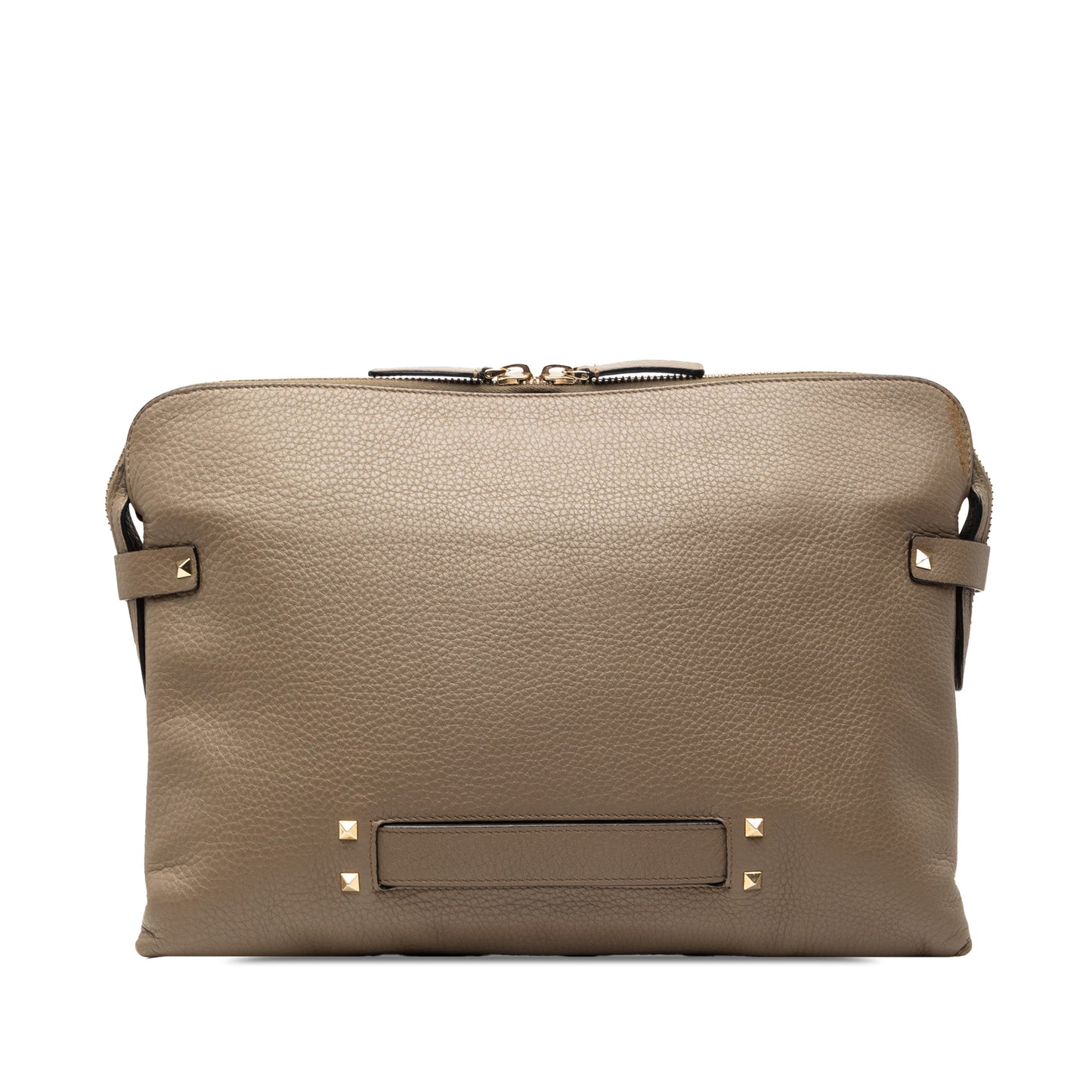 Valentino Grained Calfskin Rockstud Clutch
