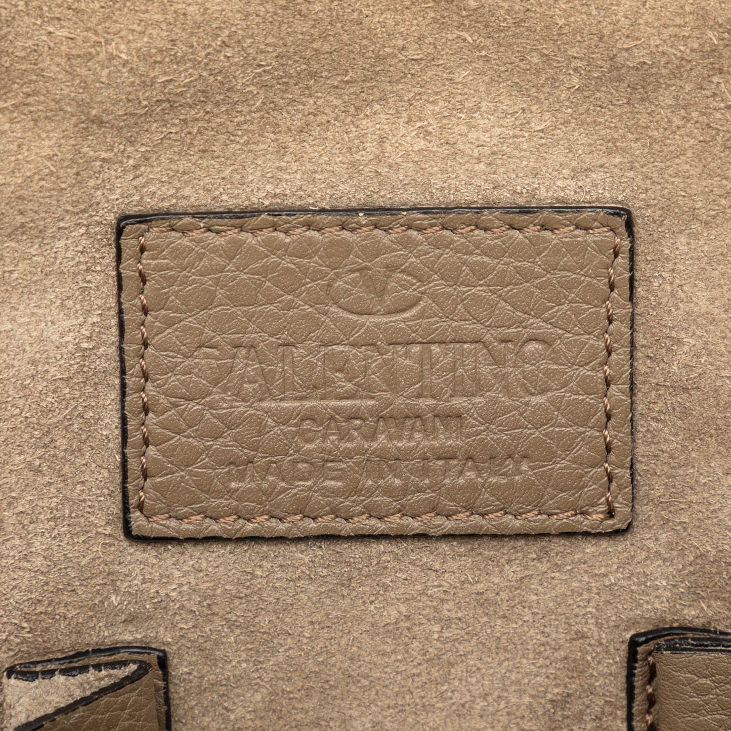 Valentino Grained Calfskin Rockstud Clutch