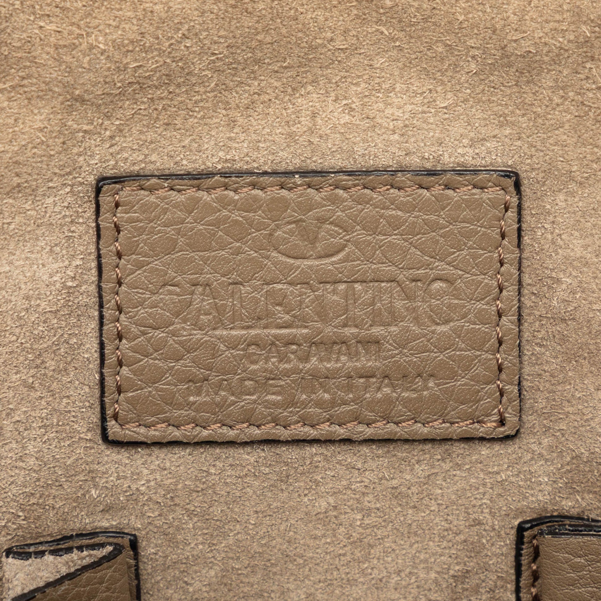 Valentino Grained Calfskin Rockstud Clutch
