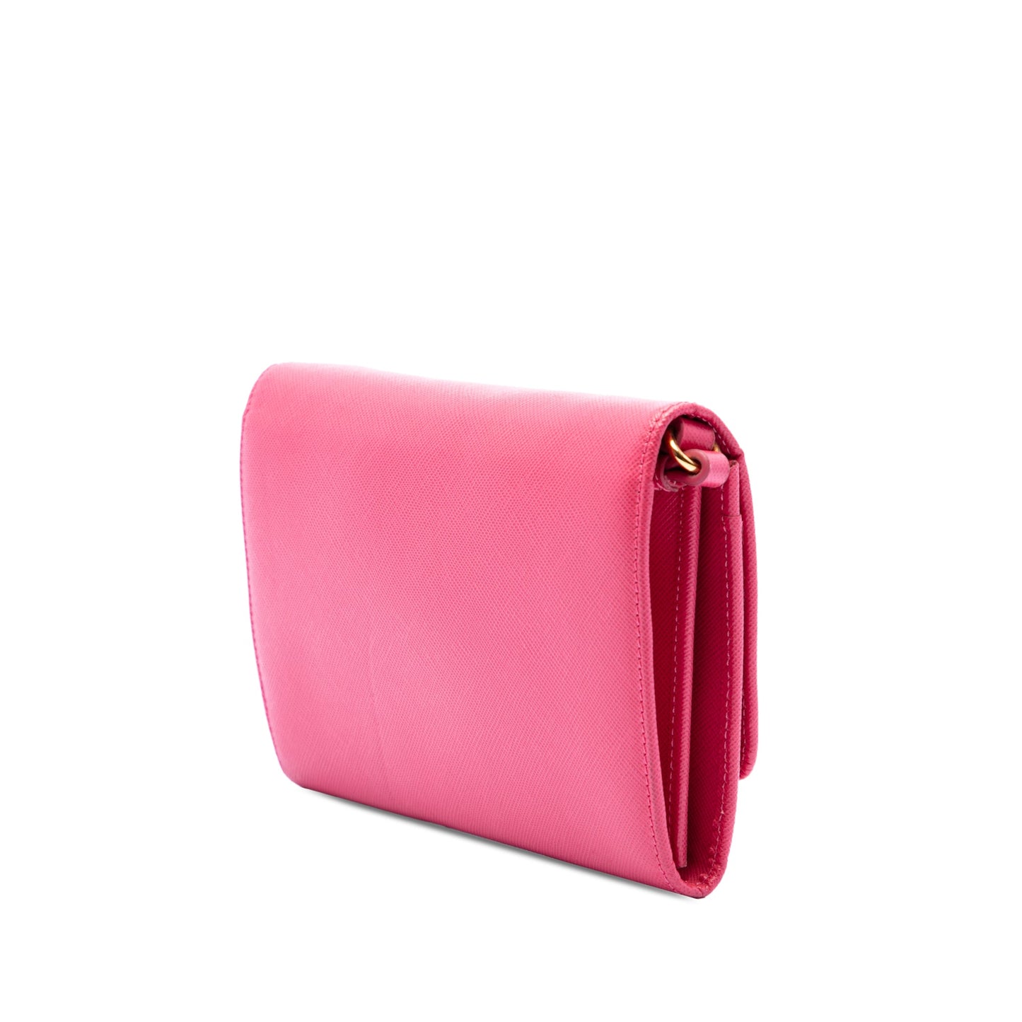 Prada Saffiano Lux Bow Wallet On Strap