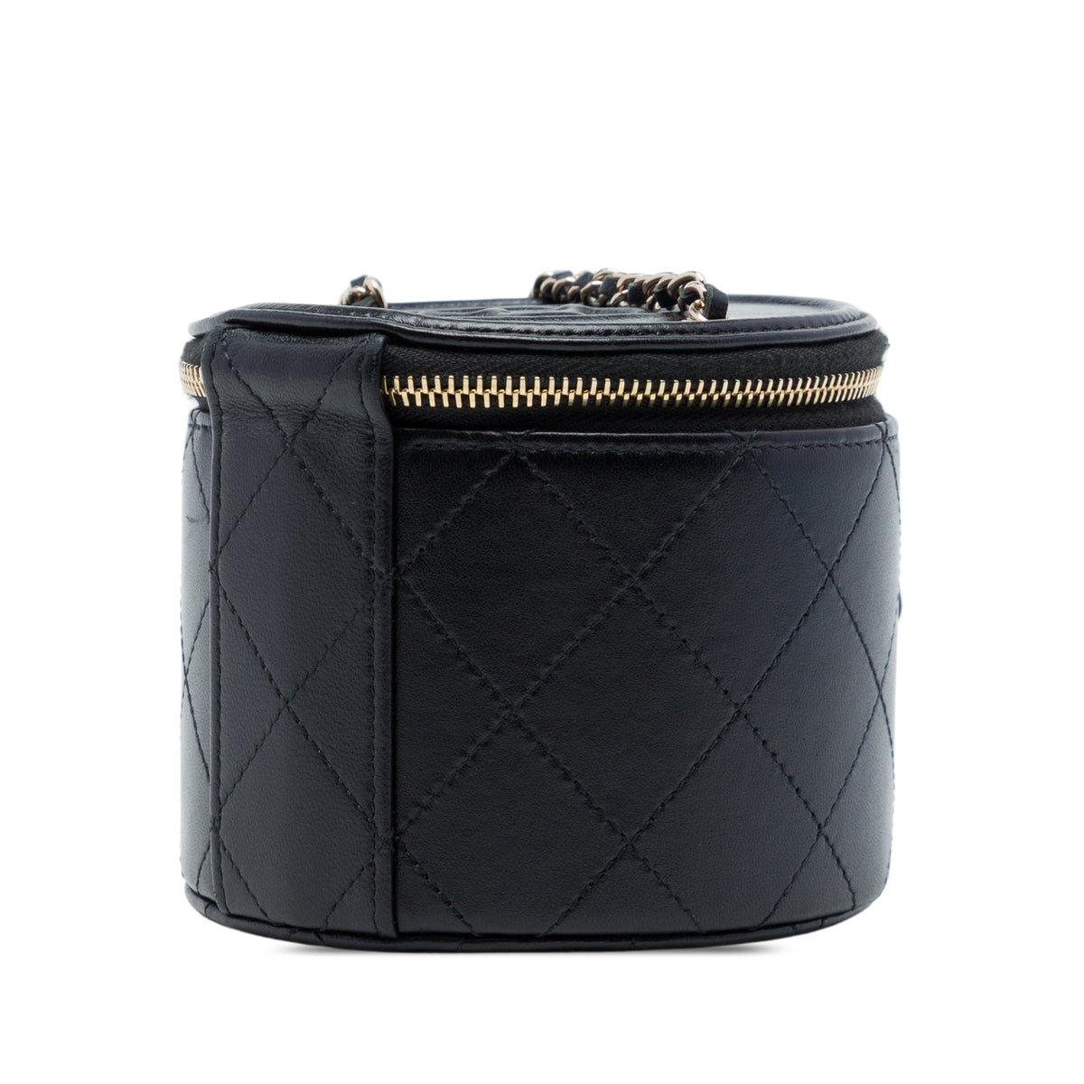 Chanel Mini CC Quilted Lambskin Round Chain Vanity Bag