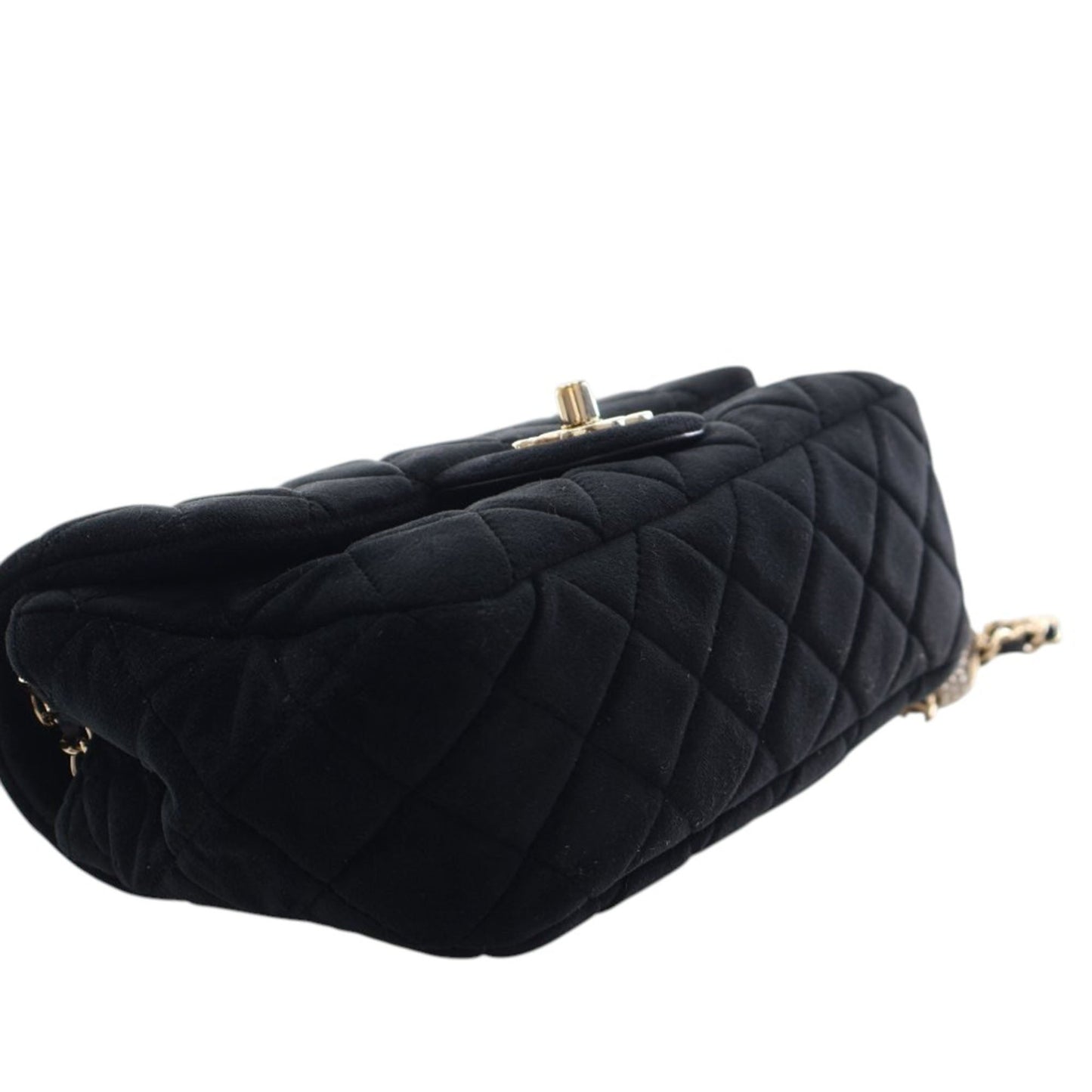 Mini Rectangular Classic Velvet Pearl Crush Single Flap