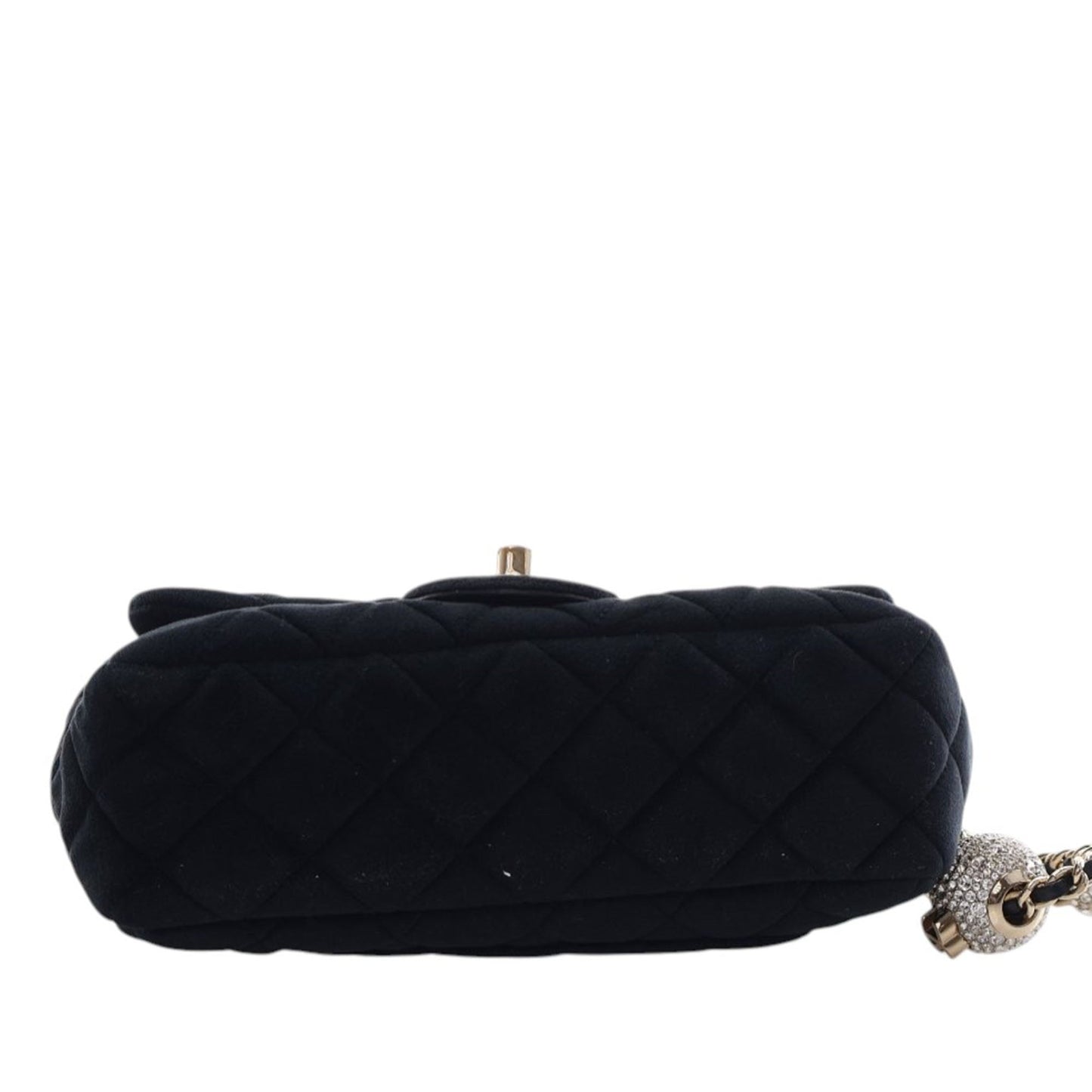 Mini Rectangular Classic Velvet Pearl Crush Single Flap