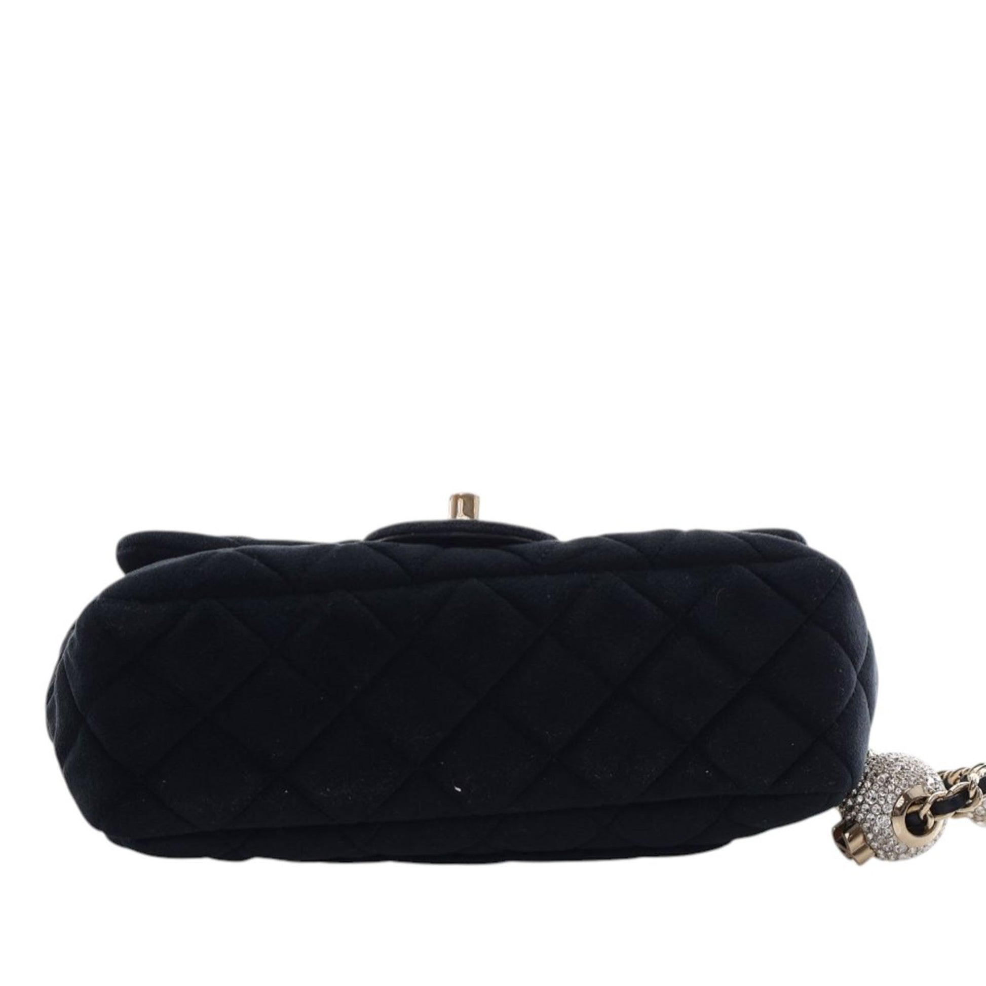 Mini Rectangular Classic Velvet Pearl Crush Single Flap