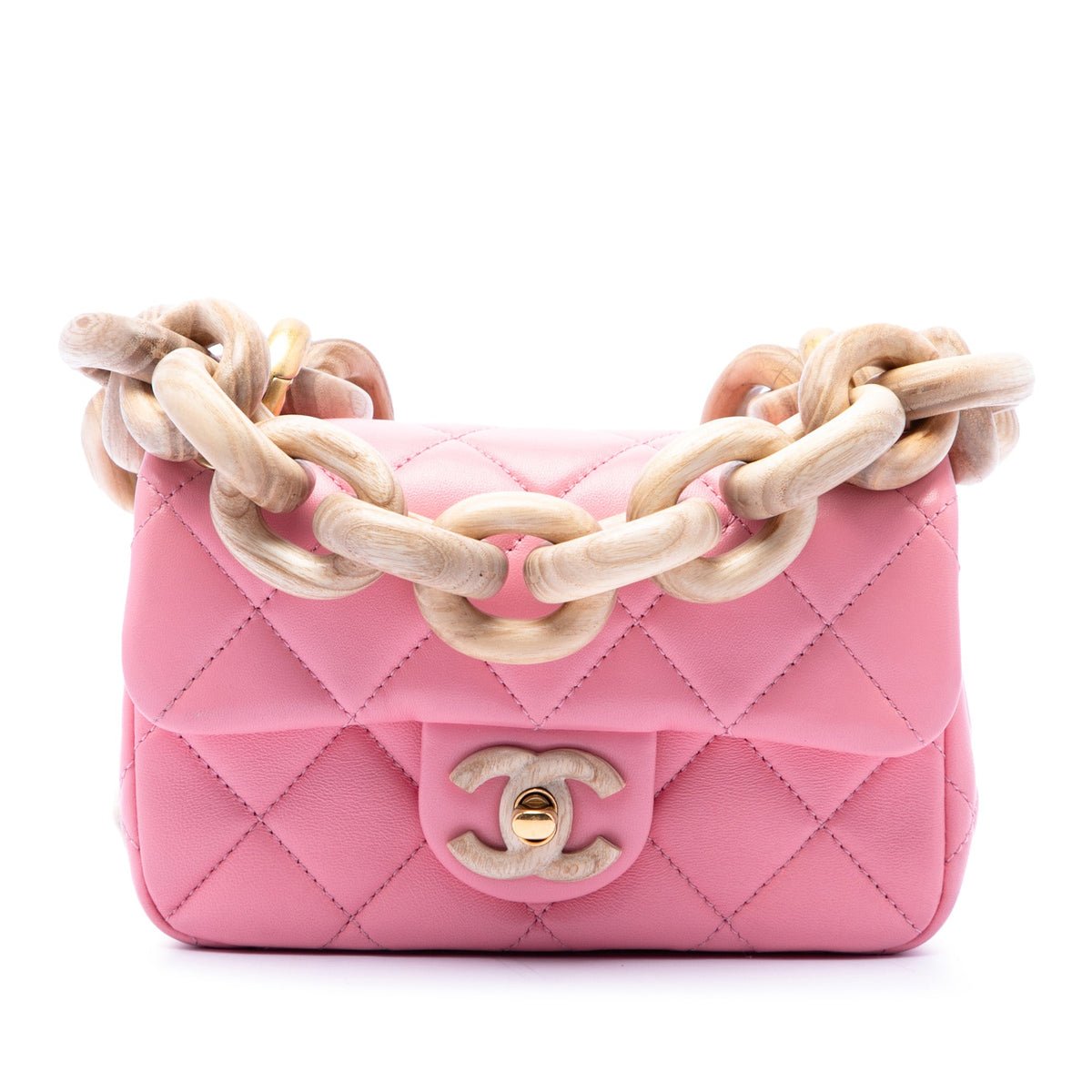 Chanel Mini Wenge Wood Chain Flap