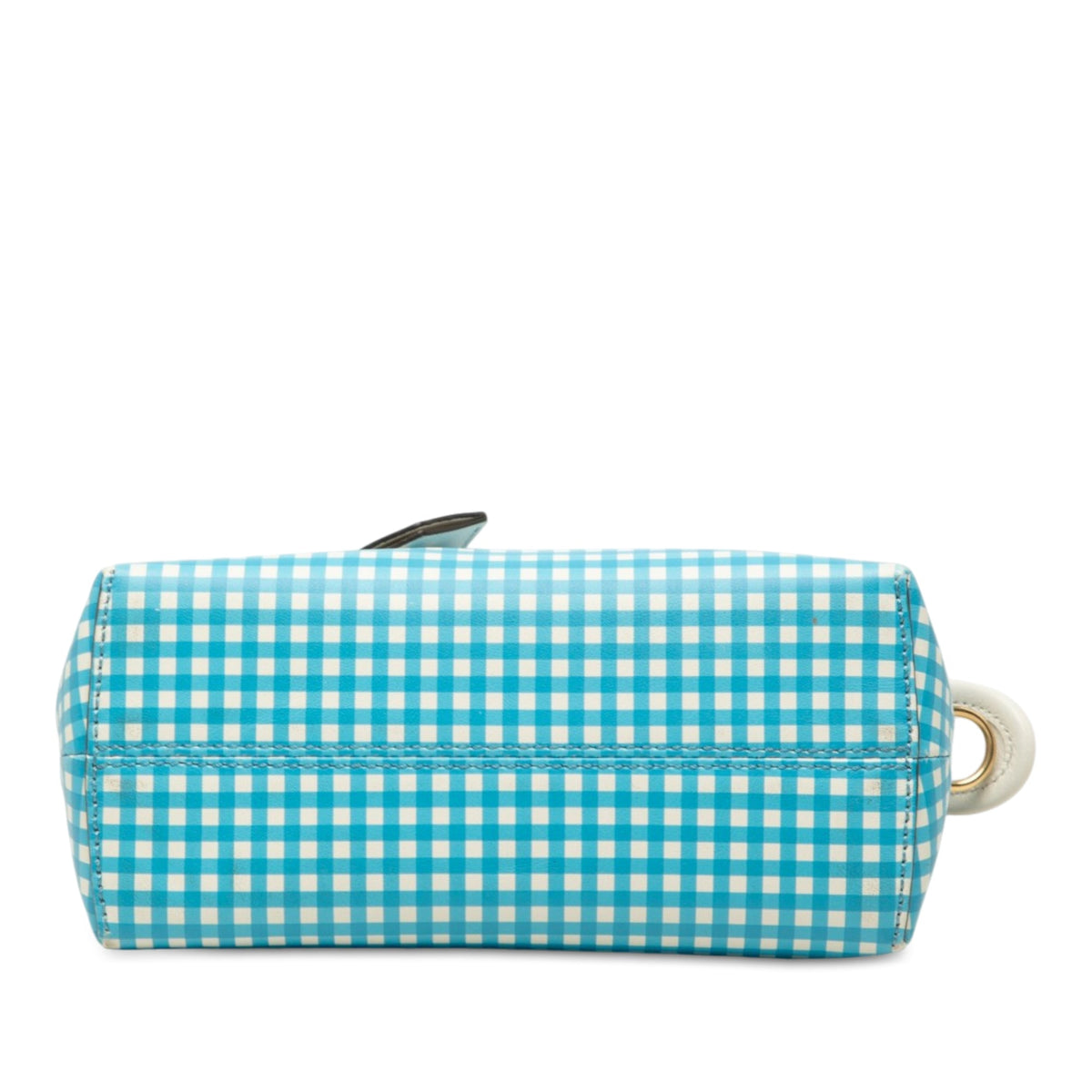 Fendi Mini Printed Leather Gingham By The Way Satchel — White