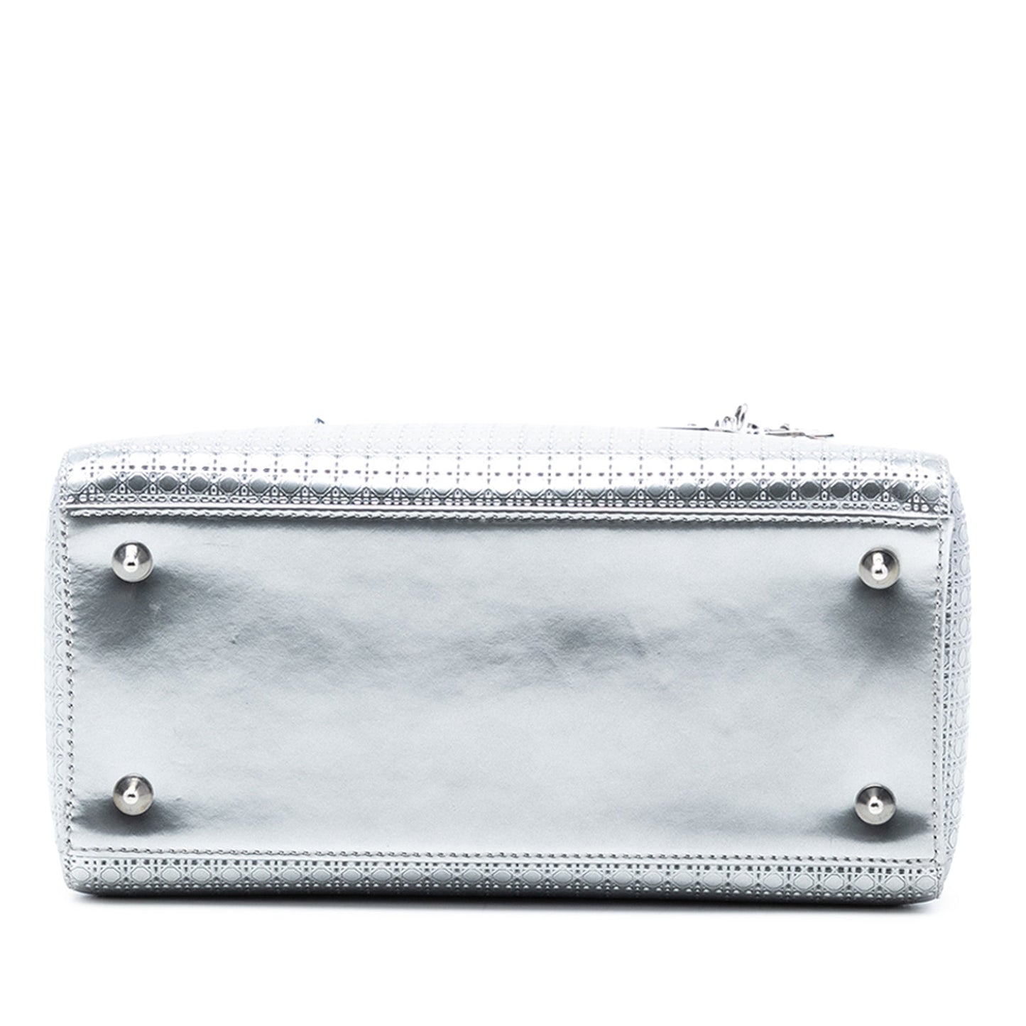Dior Medium Metallic Patent Microcannage Lady Dior