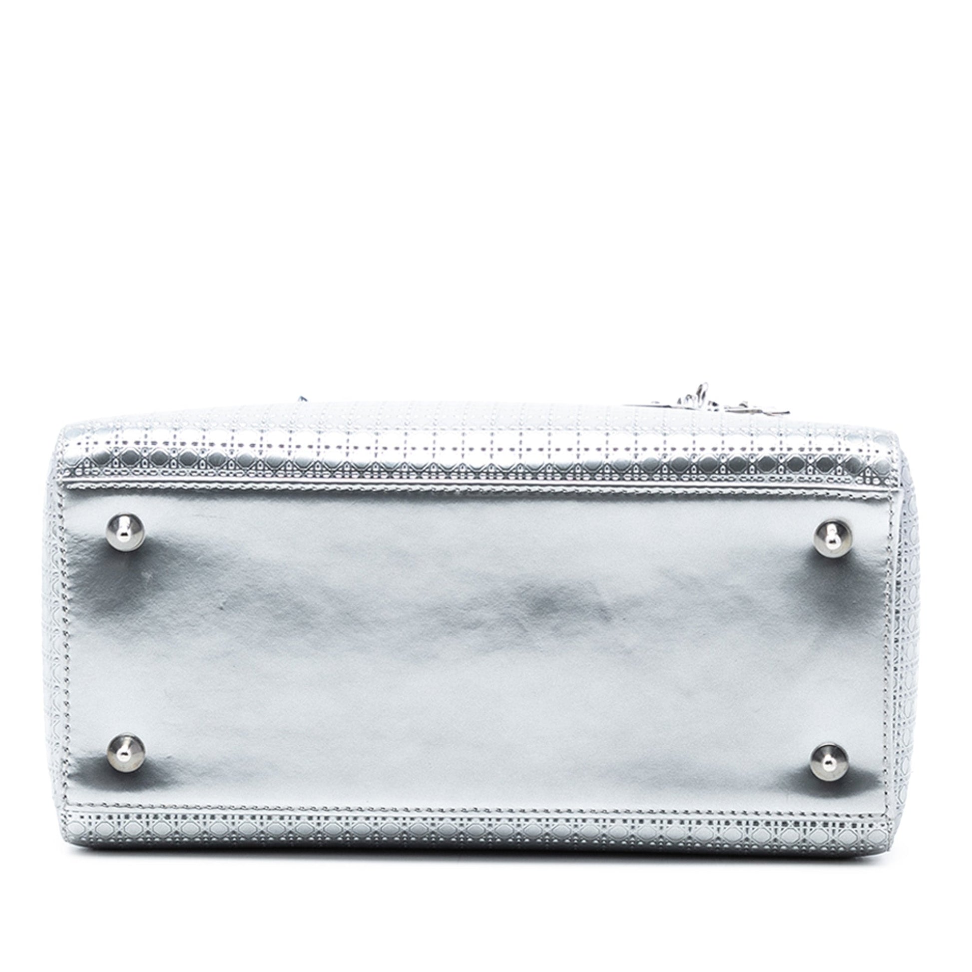 Dior Medium Metallic Patent Microcannage Lady Dior