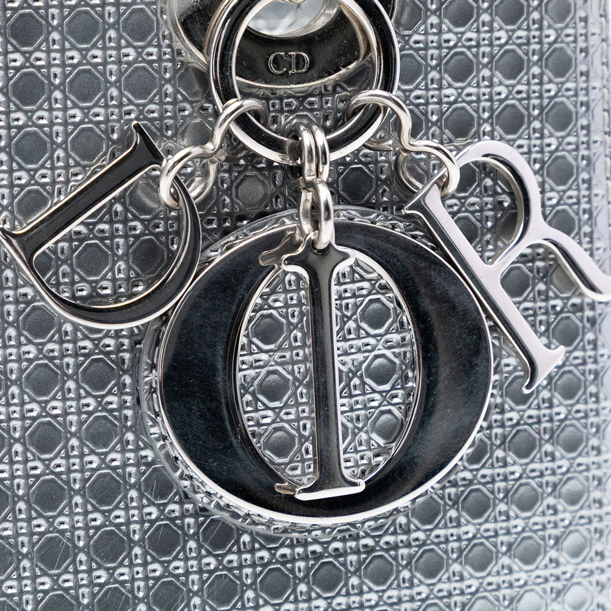 Dior Medium Metallic Patent Microcannage Lady Dior