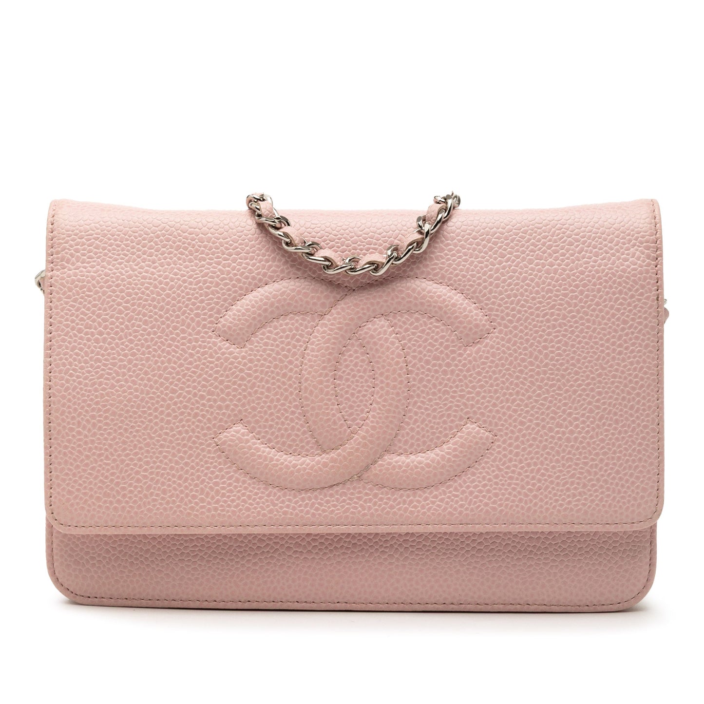 Chanel CC Caviar Wallet On Chain