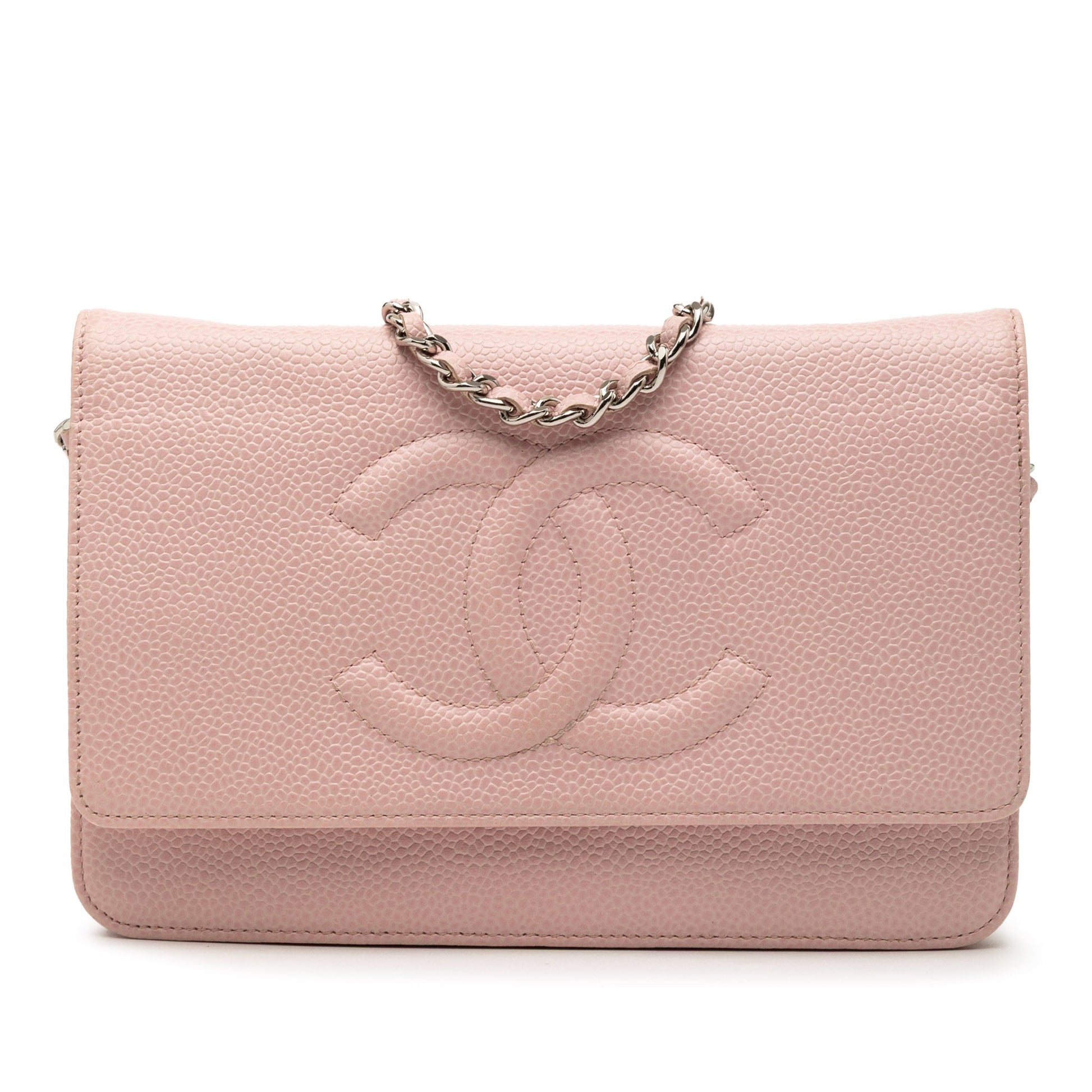 Chanel CC Caviar Wallet On Chain