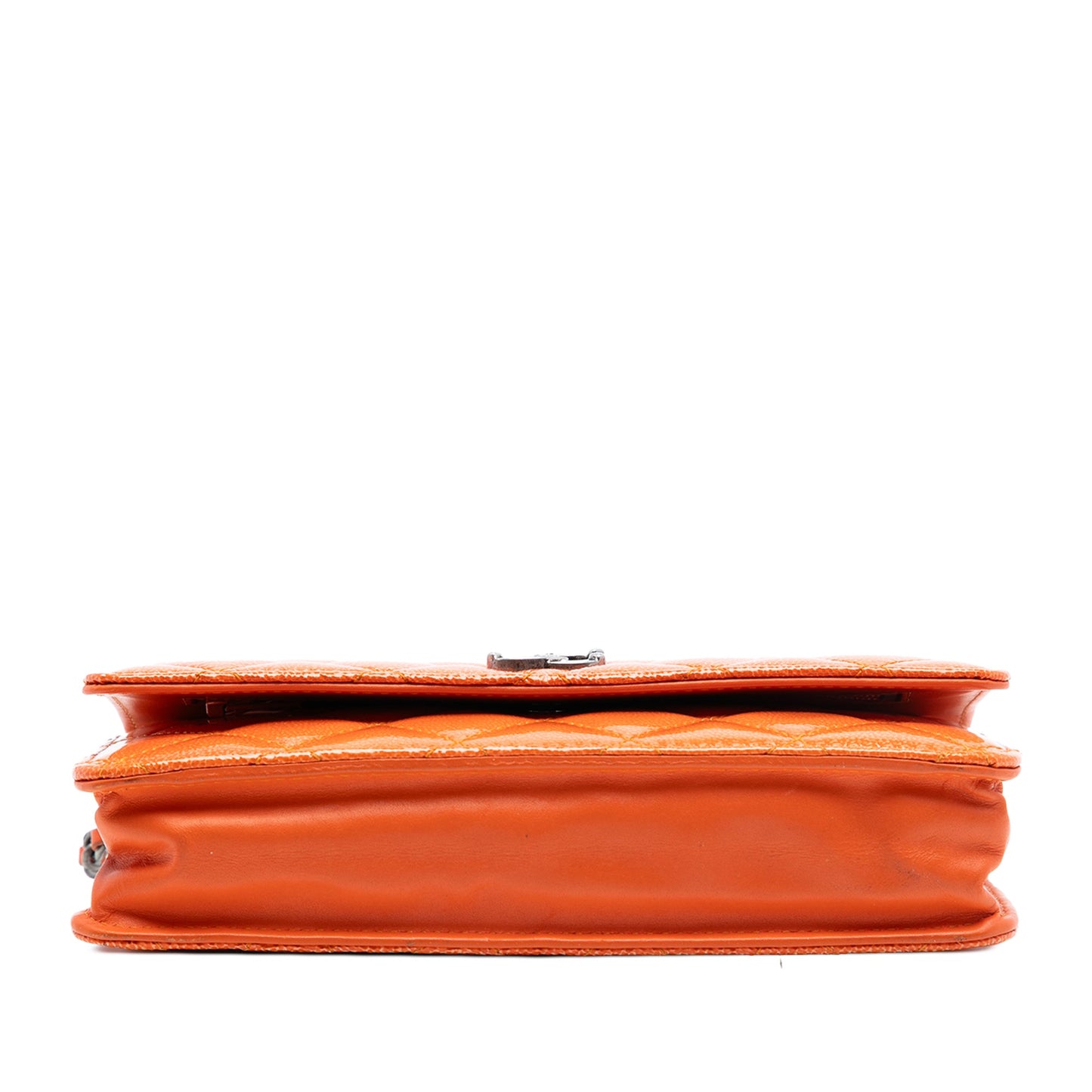 Chanel Paris Dallas CC Quilted Patent Goatskin Wallet on Chain