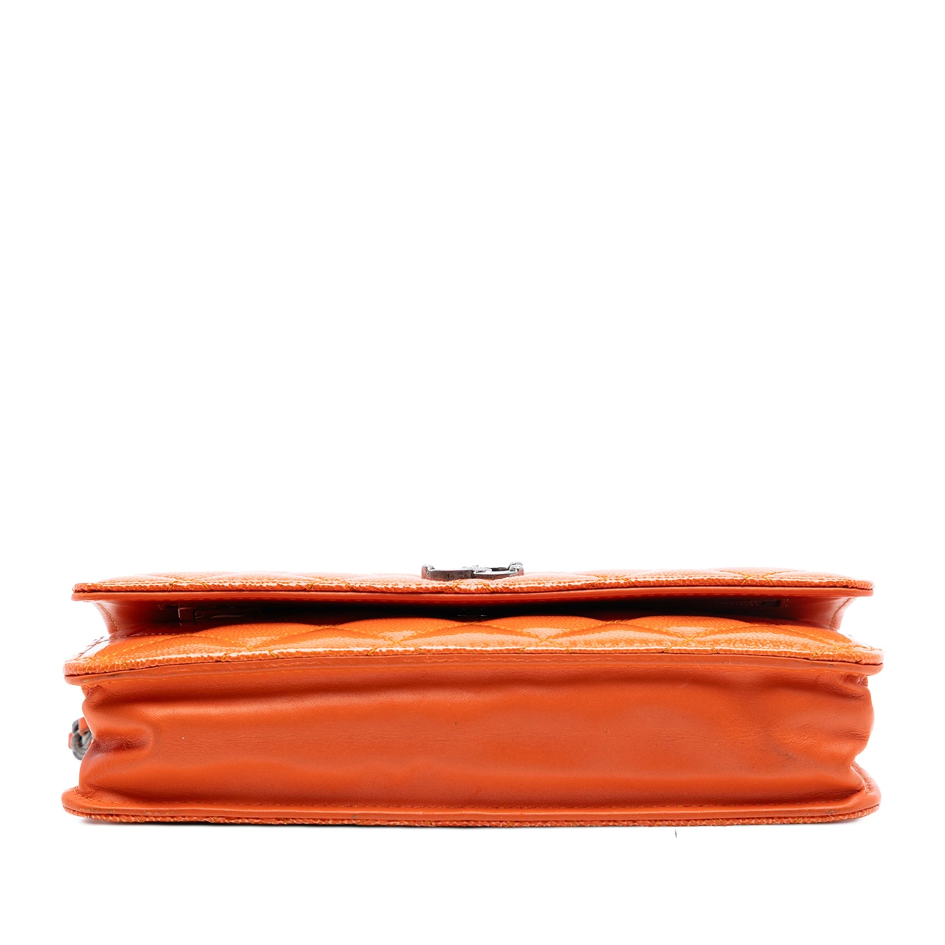 Chanel Paris Dallas CC Quilted Patent Goatskin Wallet on Chain