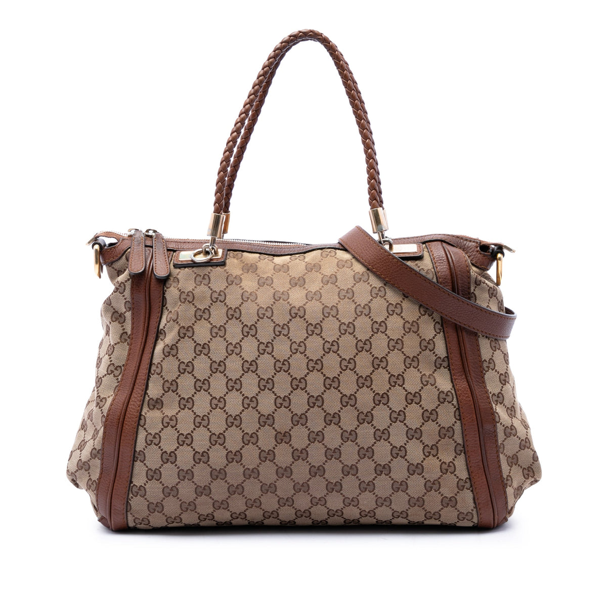 Gucci GG Canvas Bella Convertible Tote — Beige