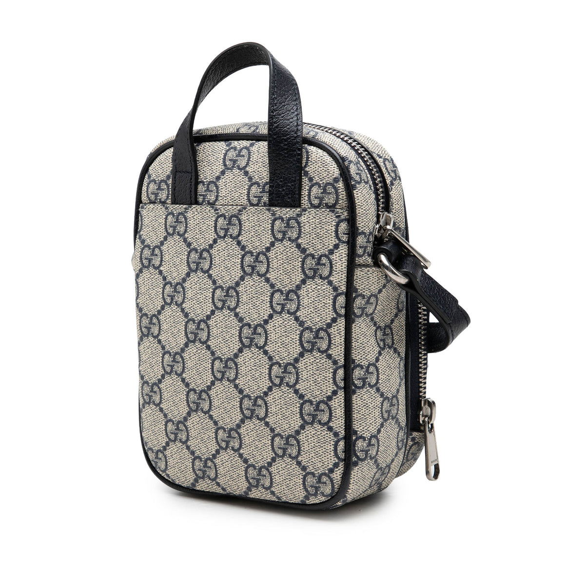 Gucci Mini GG Supreme Web Ophidia Satchel — Beige