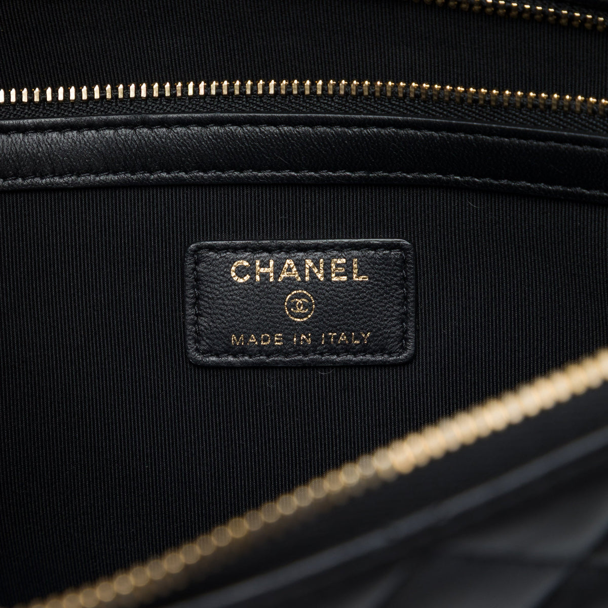 Chanel Large Quilted Lambskin O Case Clutch