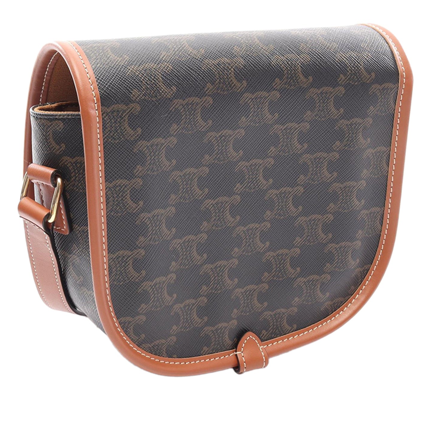 Celine Medium Triomphe Coated Canvas Folco Crossbody