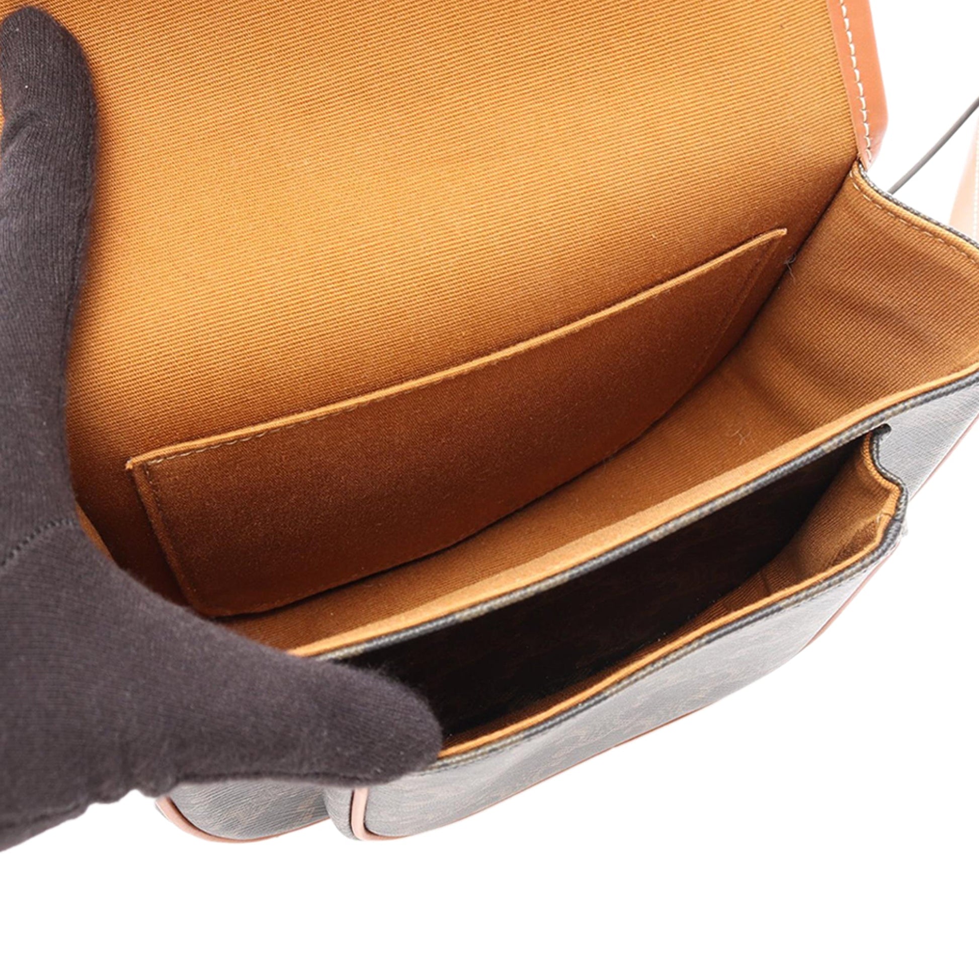 Celine Medium Triomphe Coated Canvas Folco Crossbody