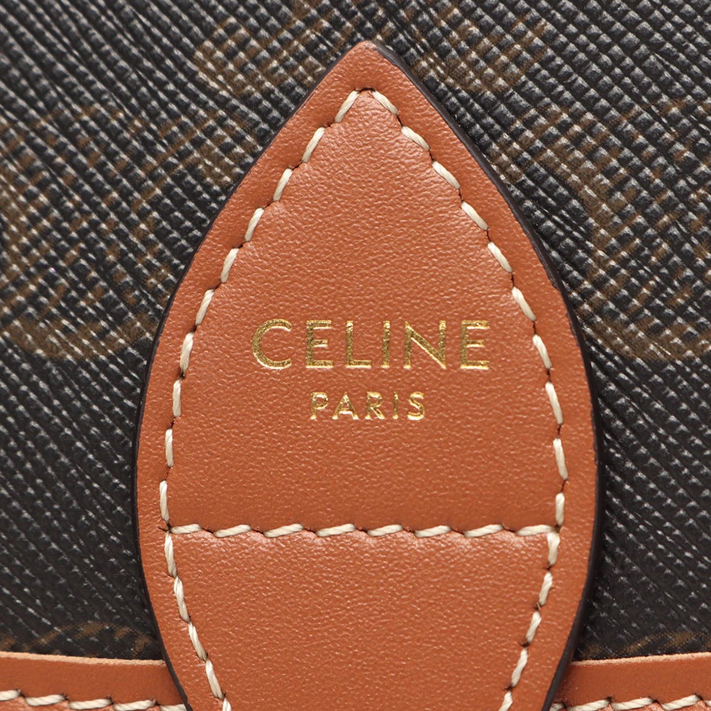 Celine Medium Triomphe Coated Canvas Folco Crossbody
