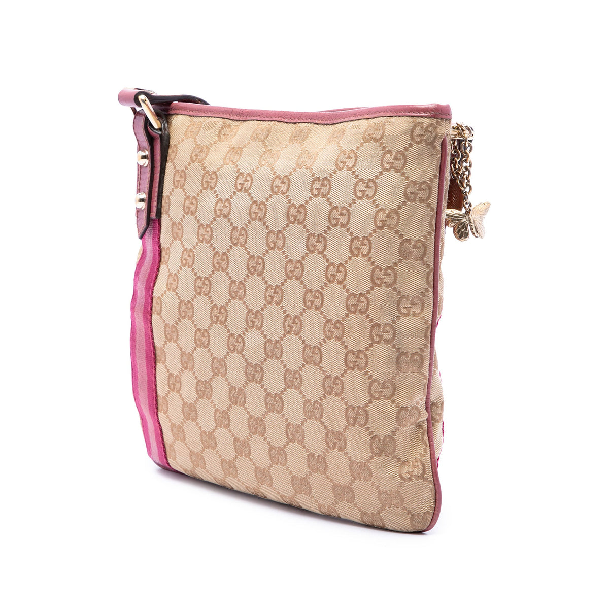 Gucci GG Canvas Jolicoeur Crossbody — Pink