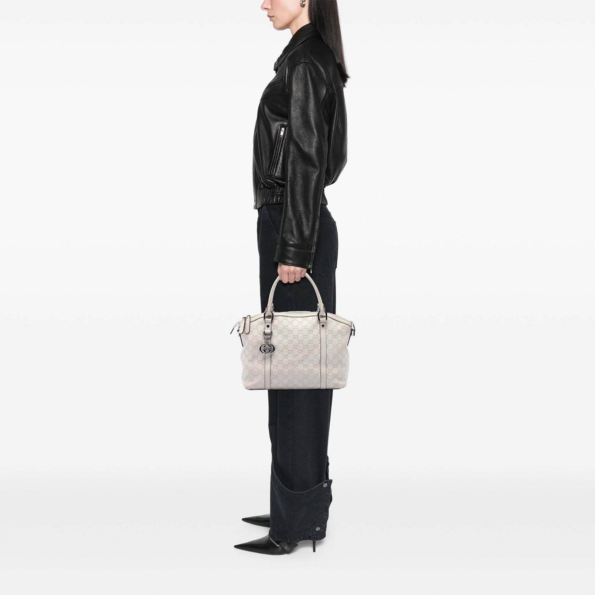 Gucci Medium Guccissima GG Charm Dome Satchel