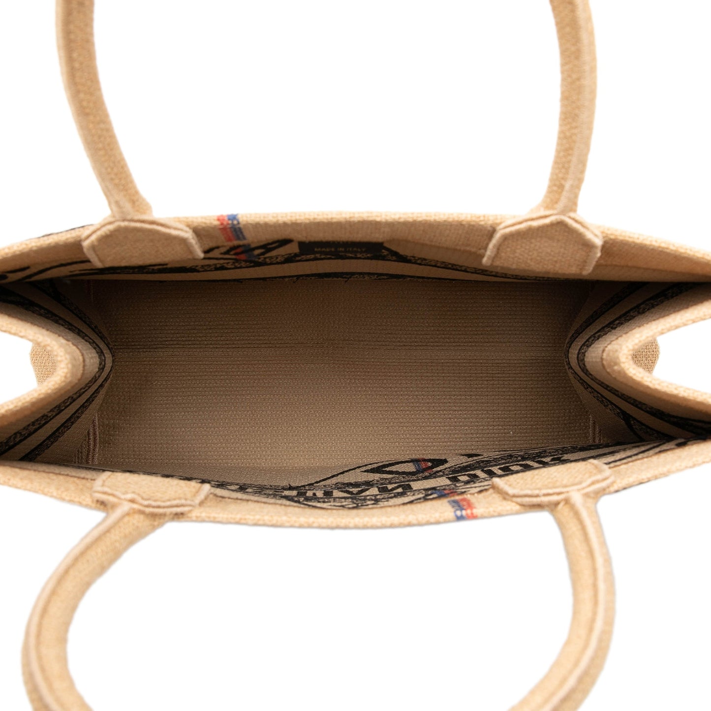 Dior Medium Jute Embroidered Book Tote