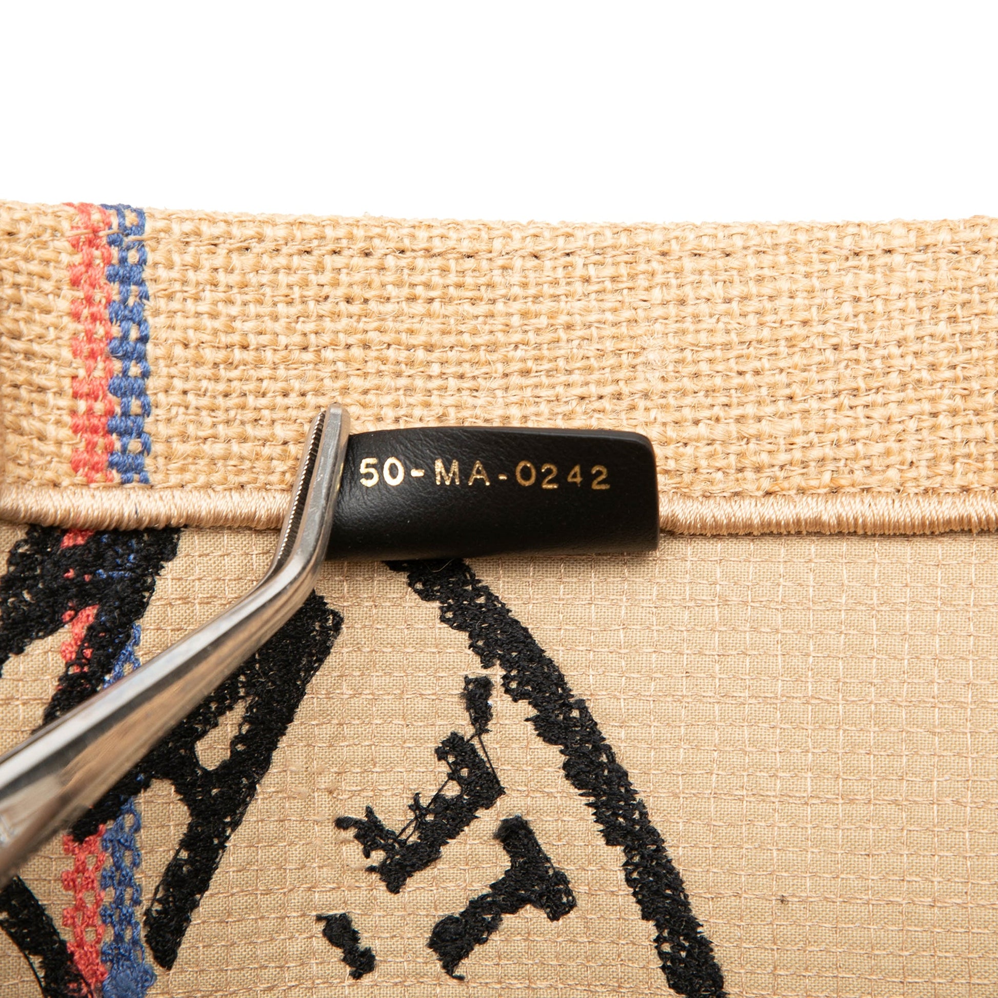 Dior Medium Jute Embroidered Book Tote