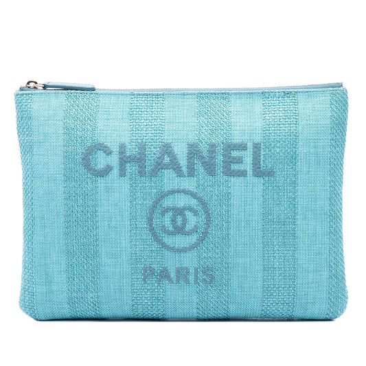 Chanel Medium Tweed Deauville O Case Clutch