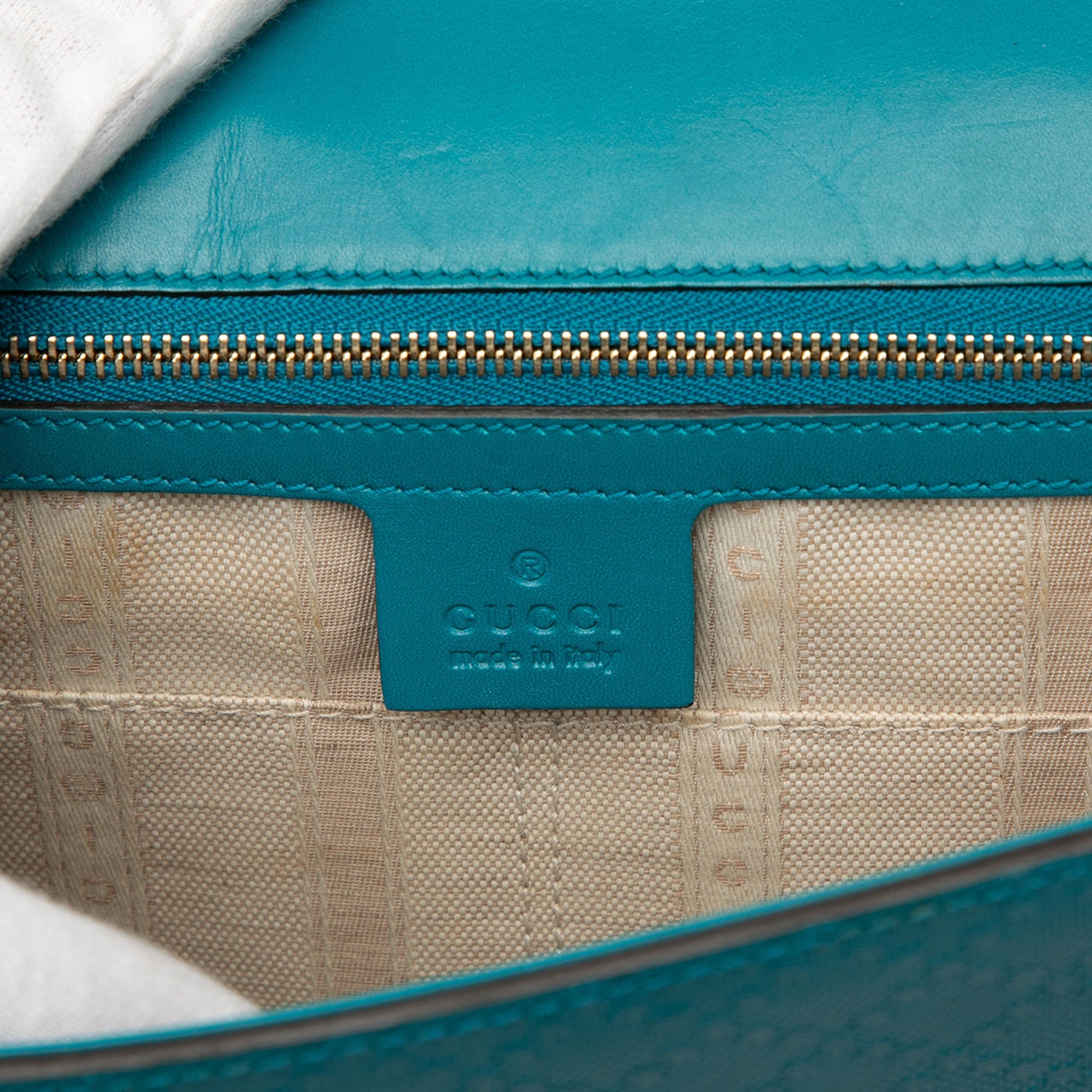 Diamante Bright Leather Clutch
