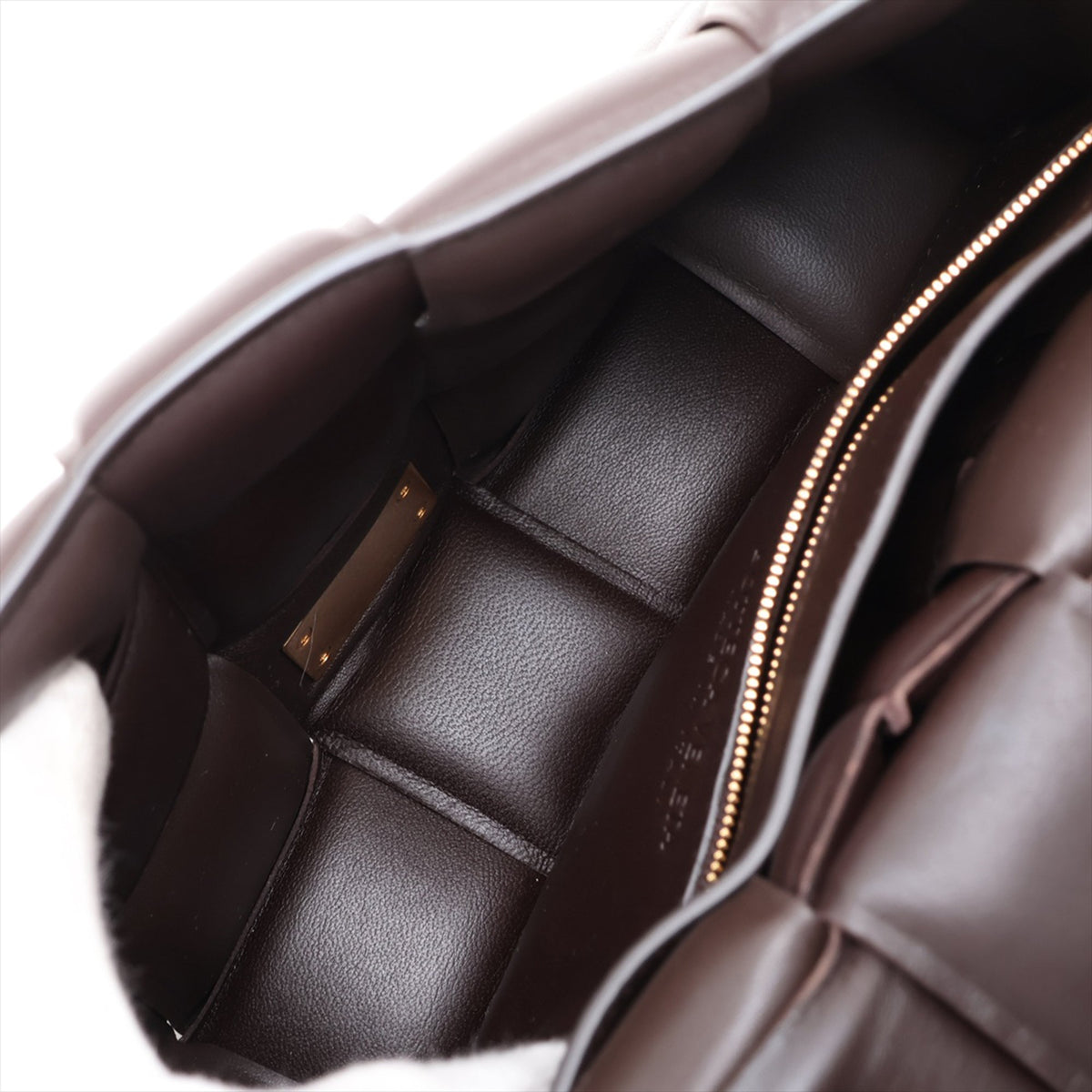 Bottega Veneta Nappa Intrecciato Padded Chain Cassette Satchel — Brown