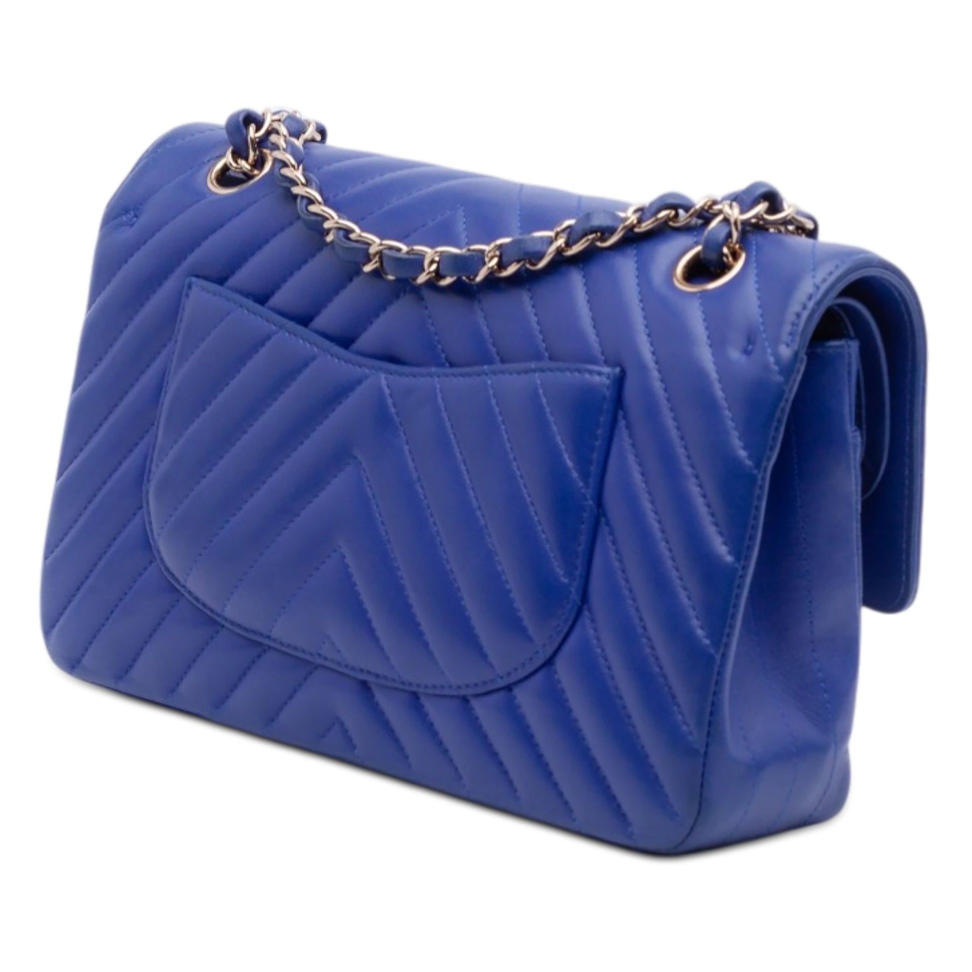 Chanel Medium Classic Chevron Lambskin Double Flap