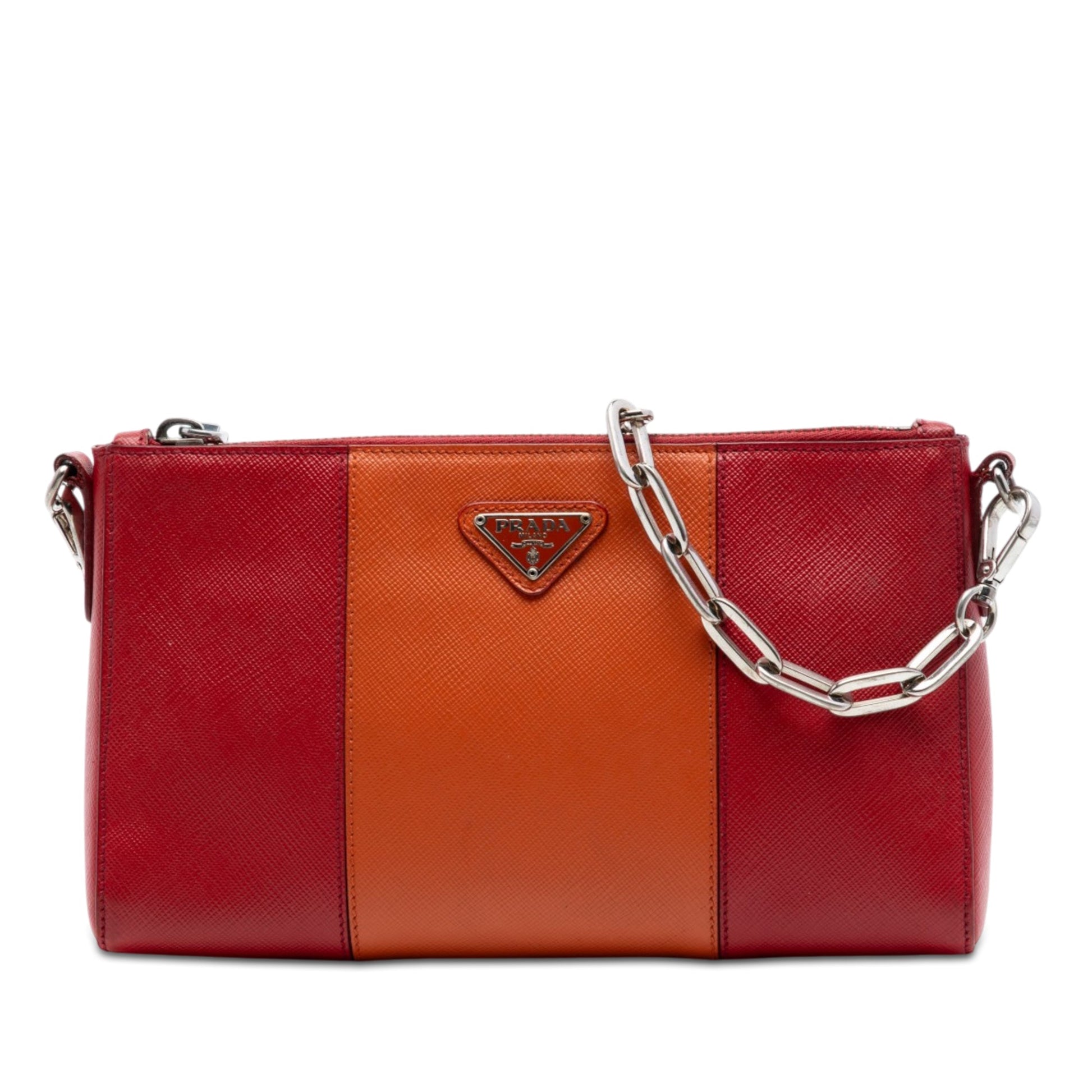 Prada Bicolor Saffiano Lux Crossbody