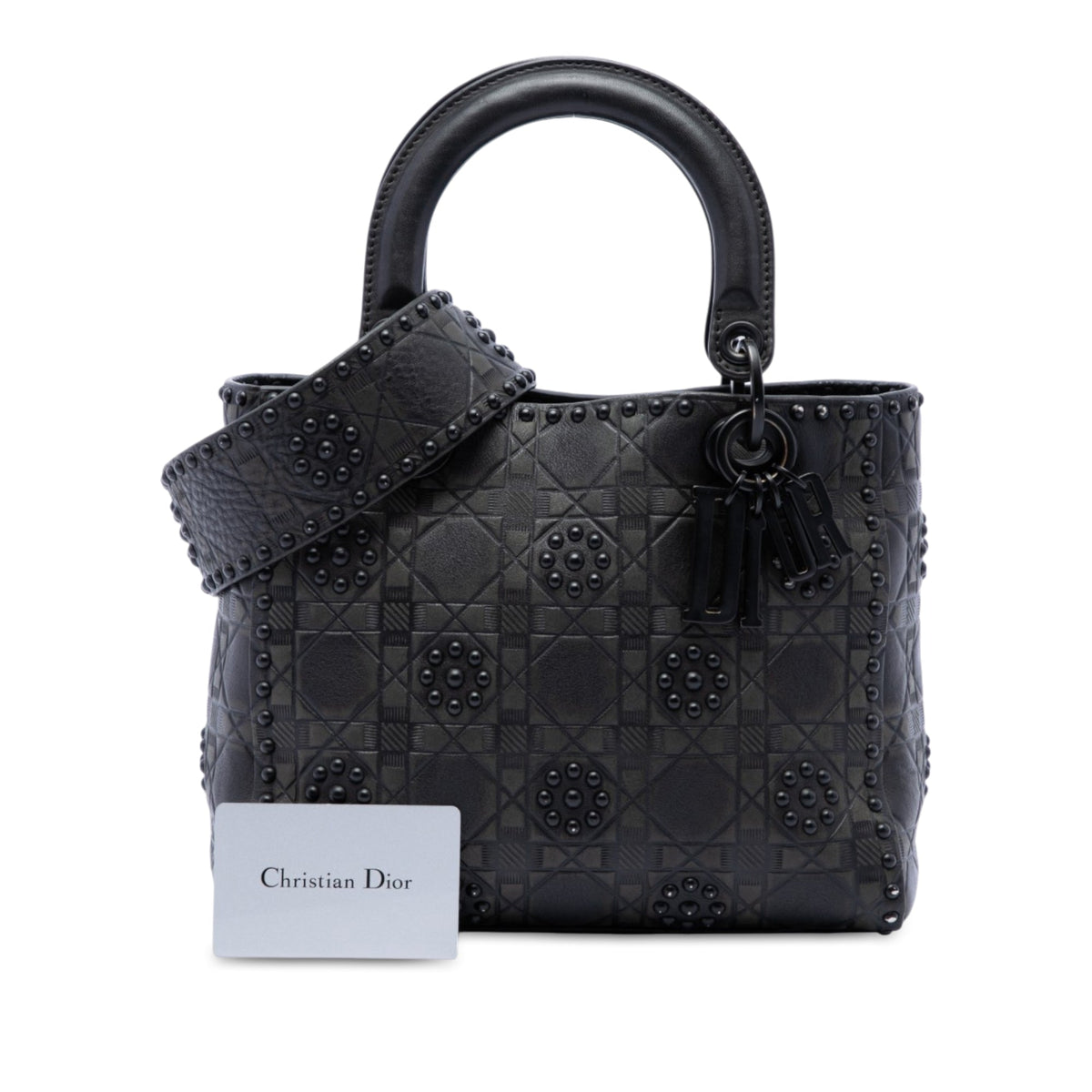Dior Medium Ultra Matte Calfskin Cannage Studded Supple Lady Dior