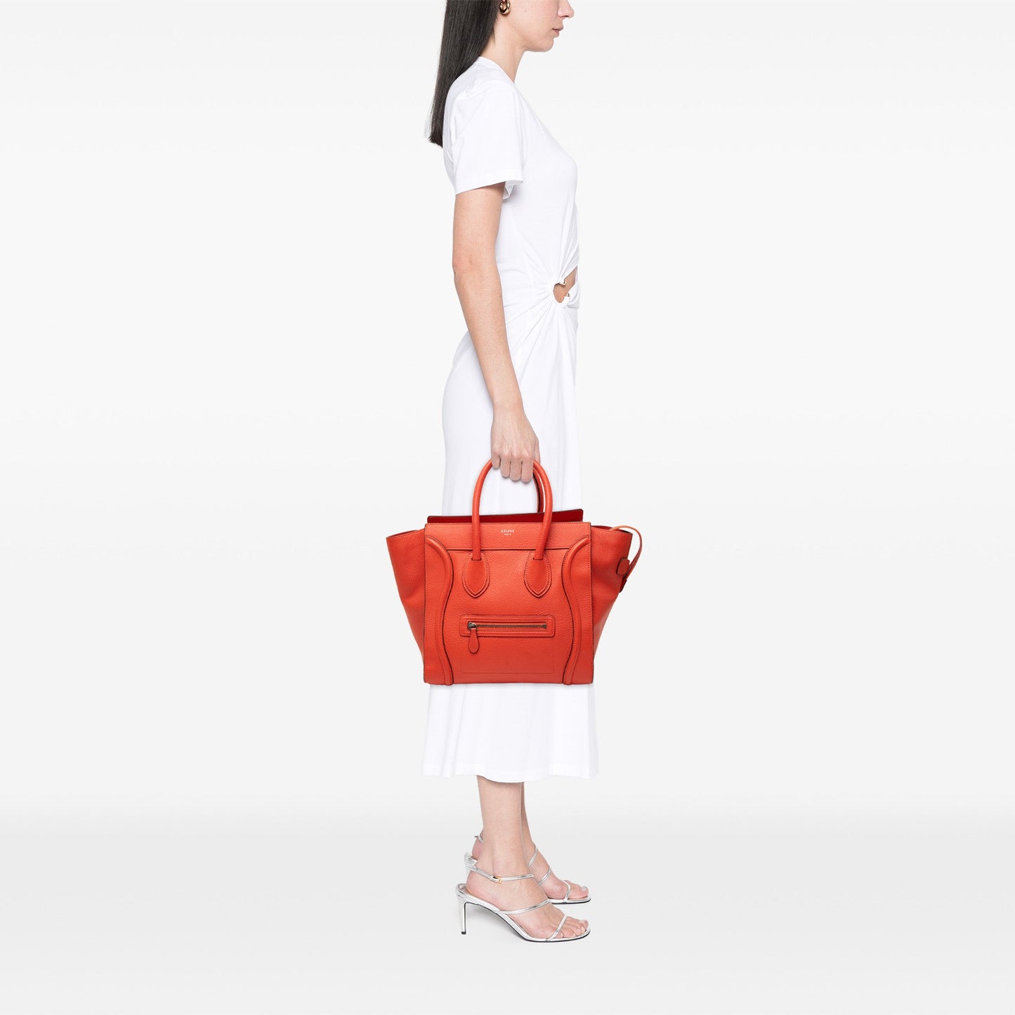 Celine Mini Leather Luggage Tote