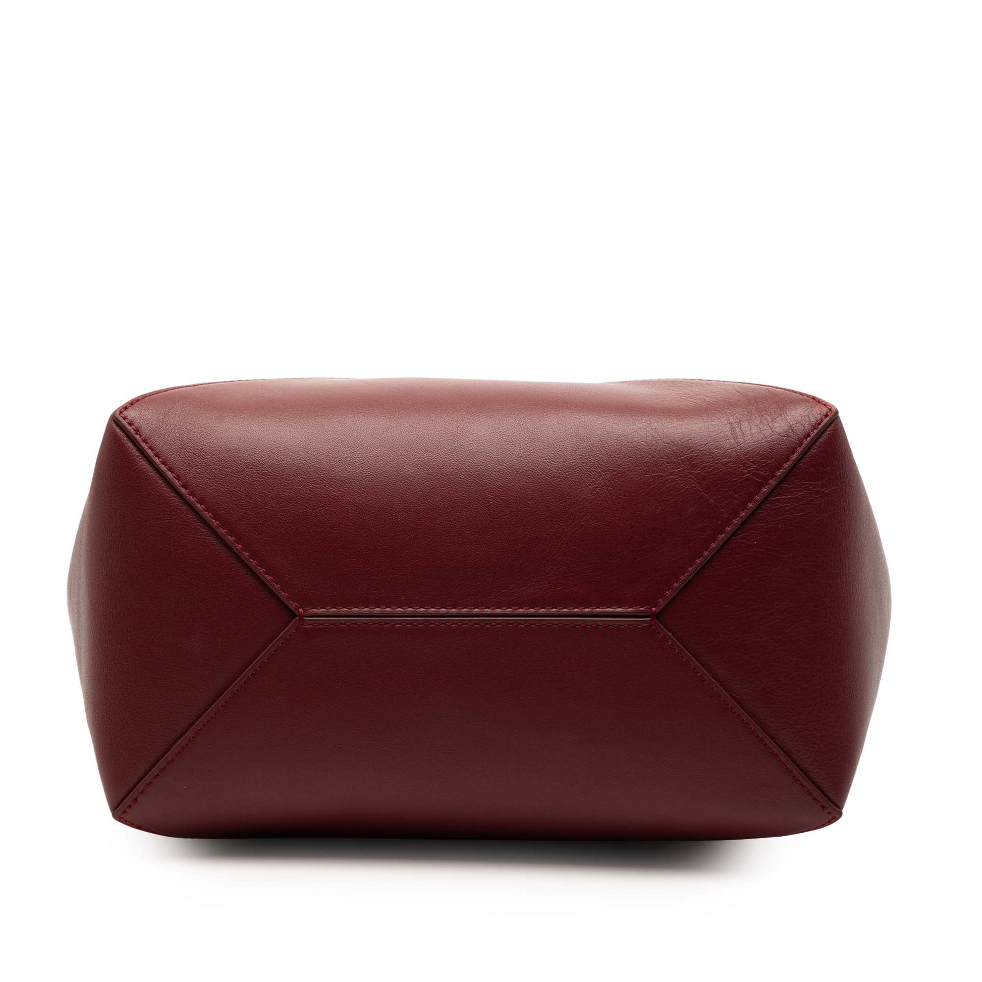 LOEWE Medium Bicolor Shiny Calfskin Puzzle Fold Tote