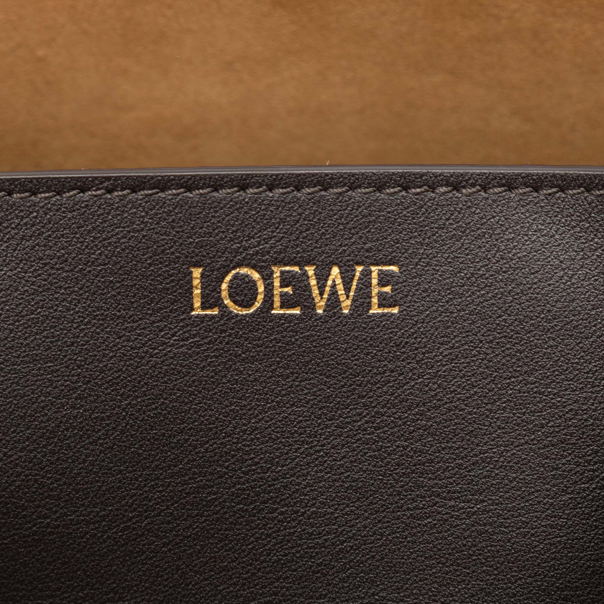 LOEWE Medium Bicolor Shiny Calfskin Puzzle Fold Tote