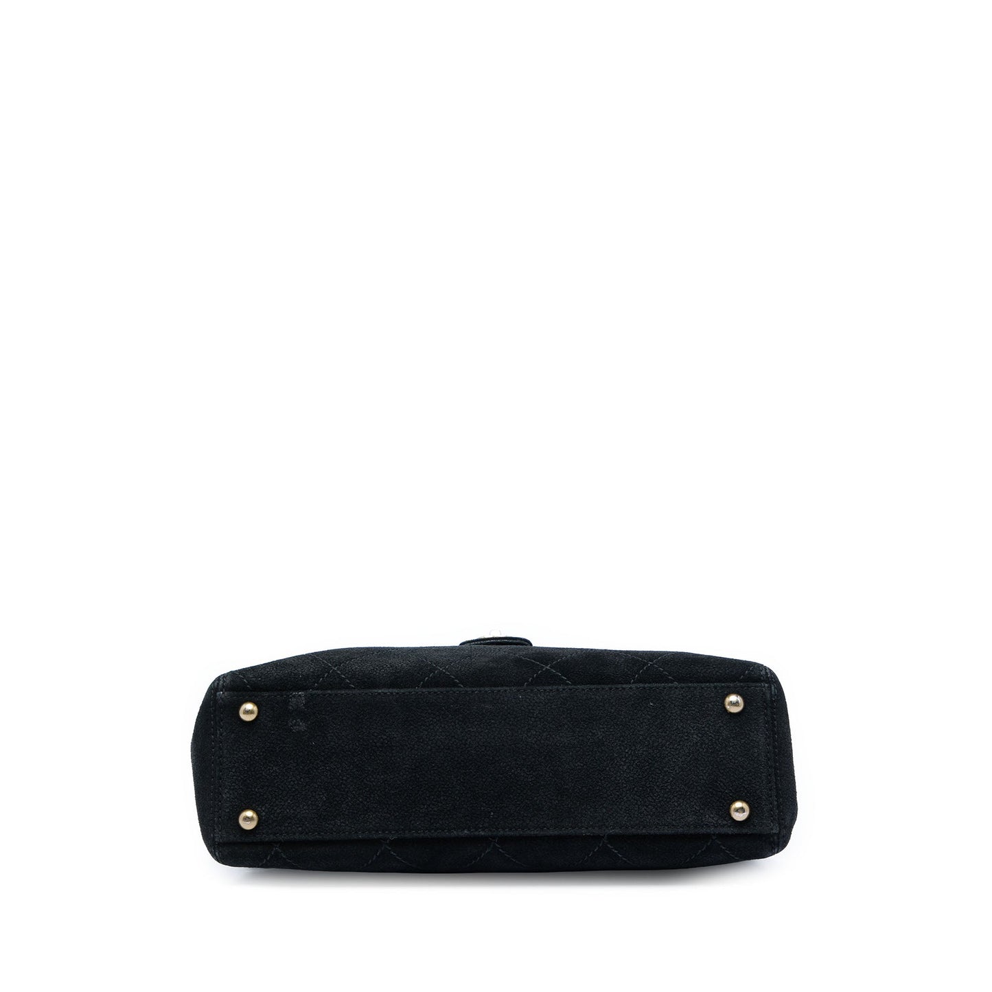 Chanel CC Quilted Suede Shoulder Bag