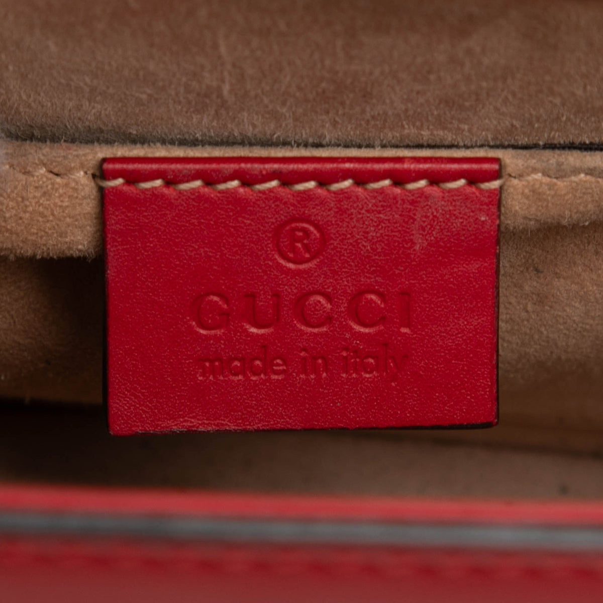 Gucci Mini Calfskin Web Sylvie Chain Satchel
