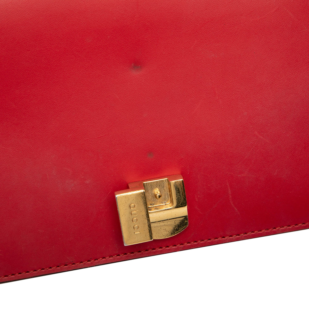 Gucci Mini Calfskin Web Sylvie Chain Satchel